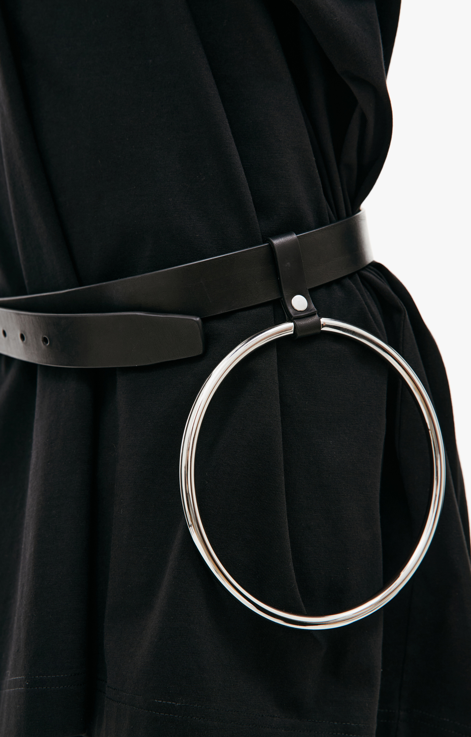 VETEMENTS Leather belt with metal ring