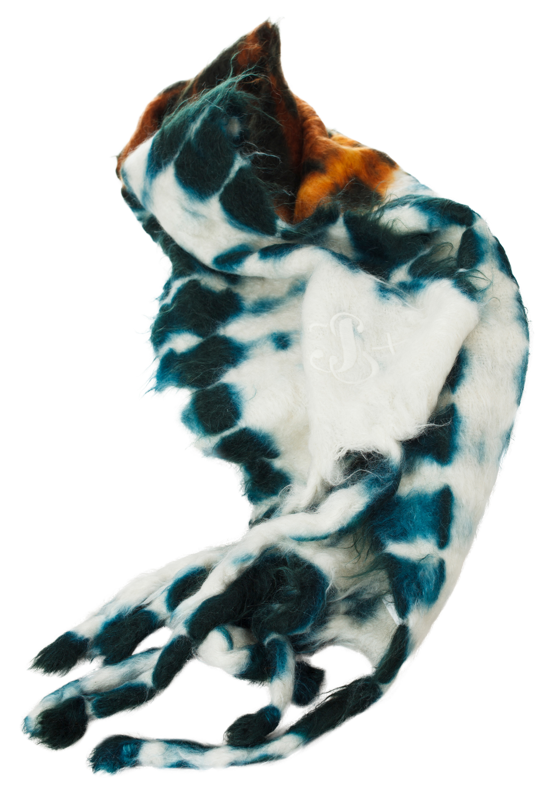 Jil Sander Tie-dye mohair scarf