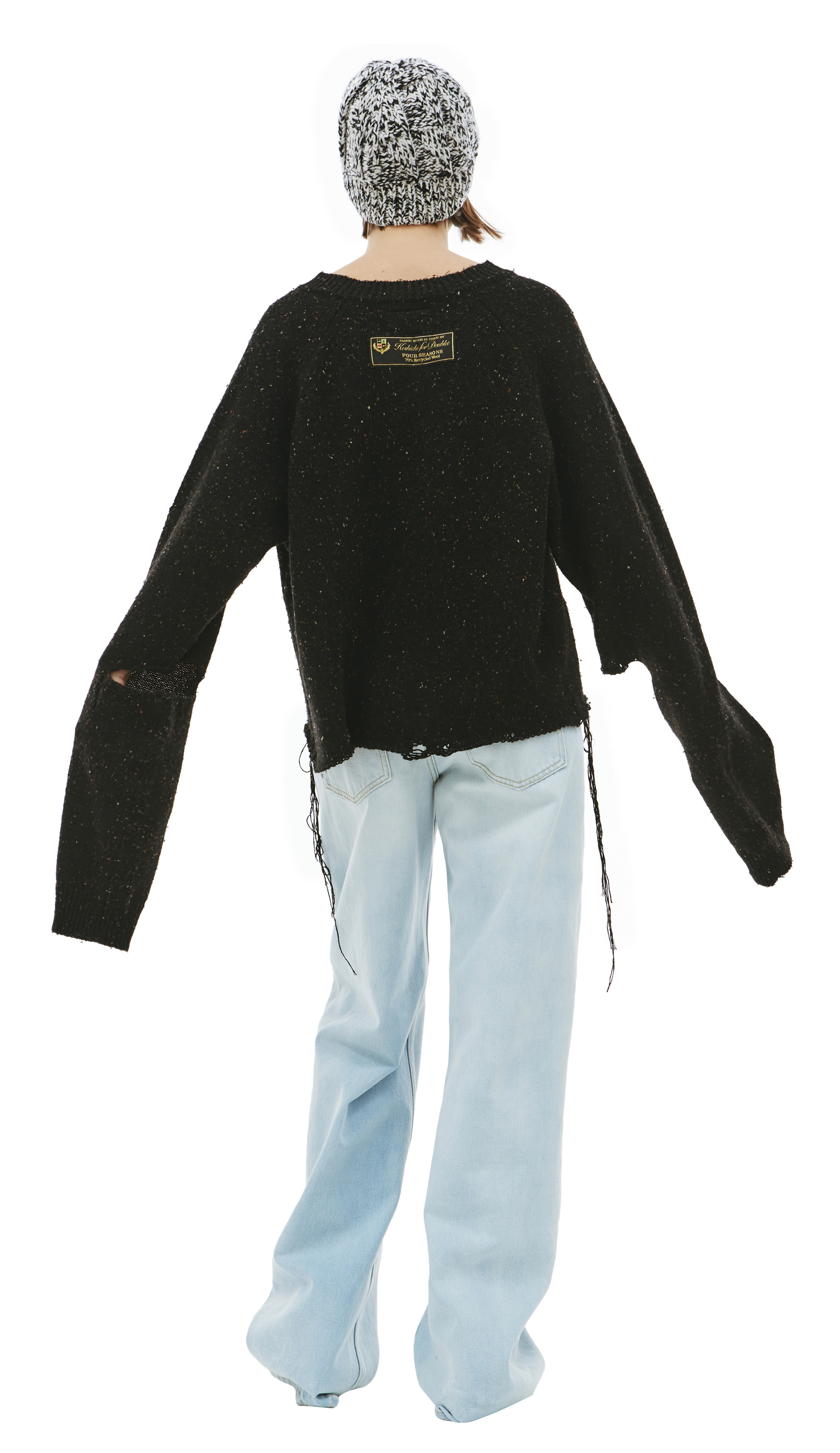 Doublet V-neck knitted sweater