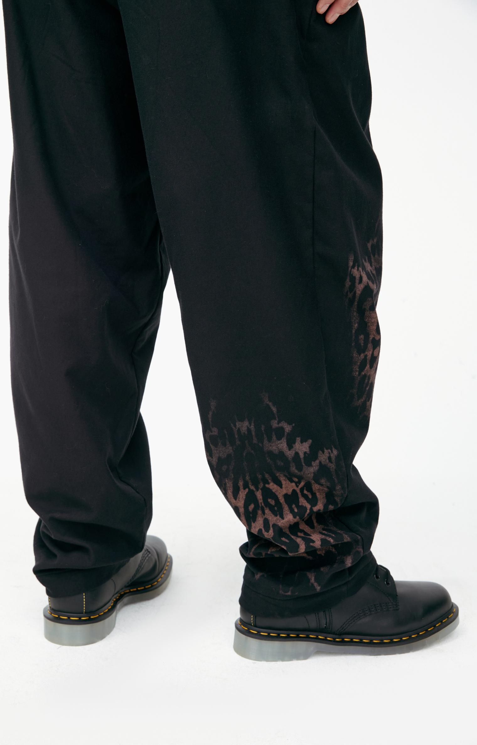 Yohji Yamamoto Animalistic print trousers