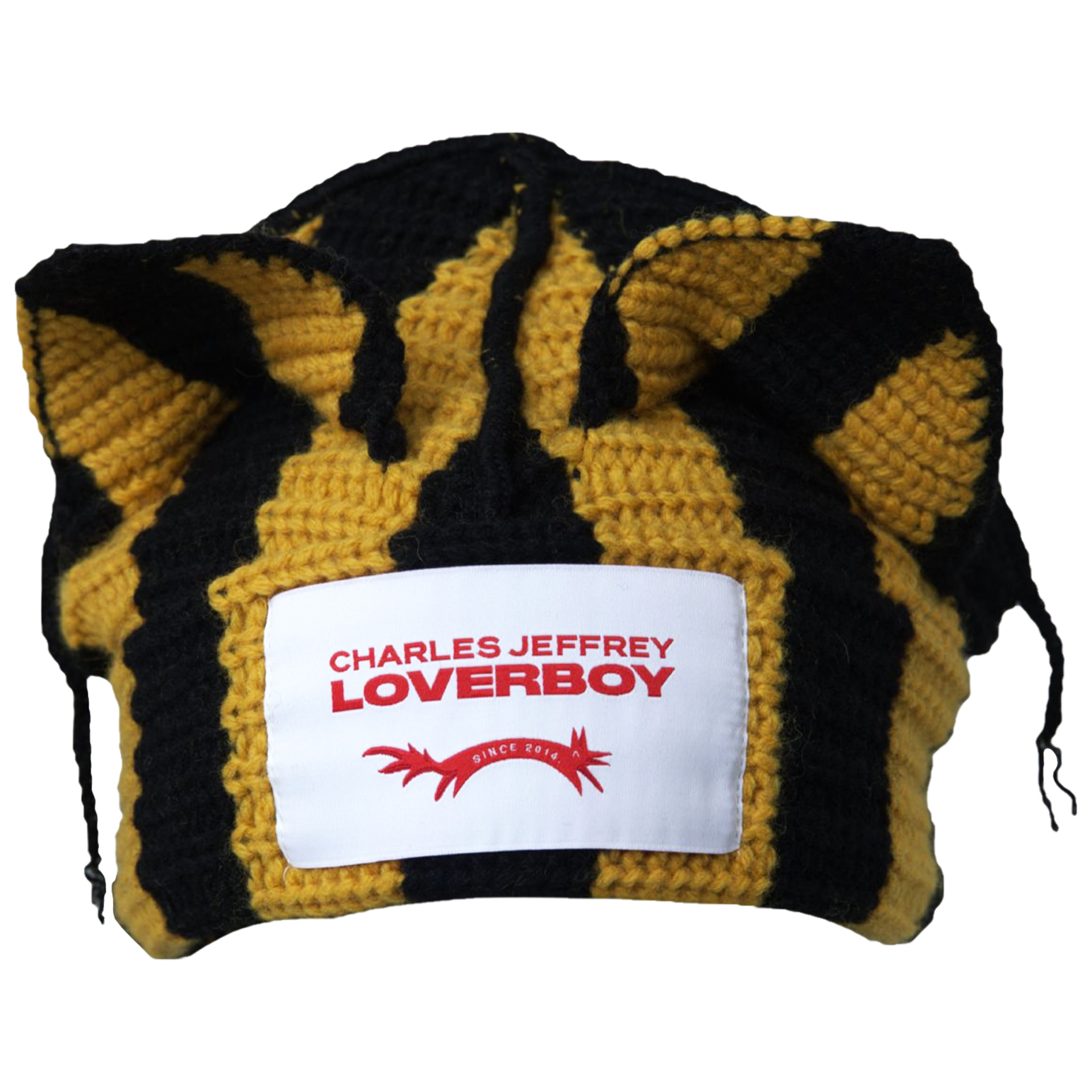 CHARLES JEFFREY LOVERBOY Striped knit beanie