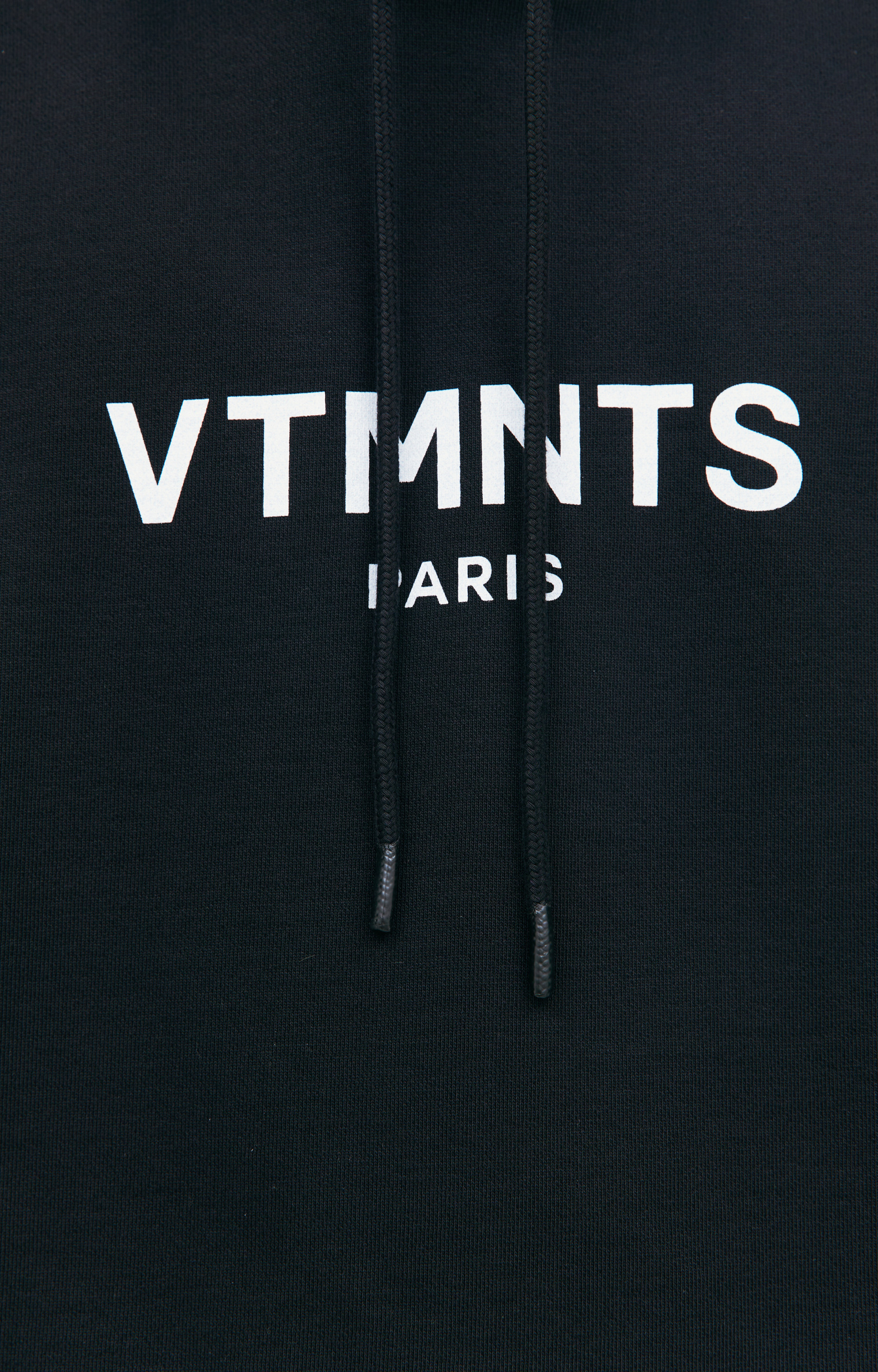 VTMNTS Black printed hoodie