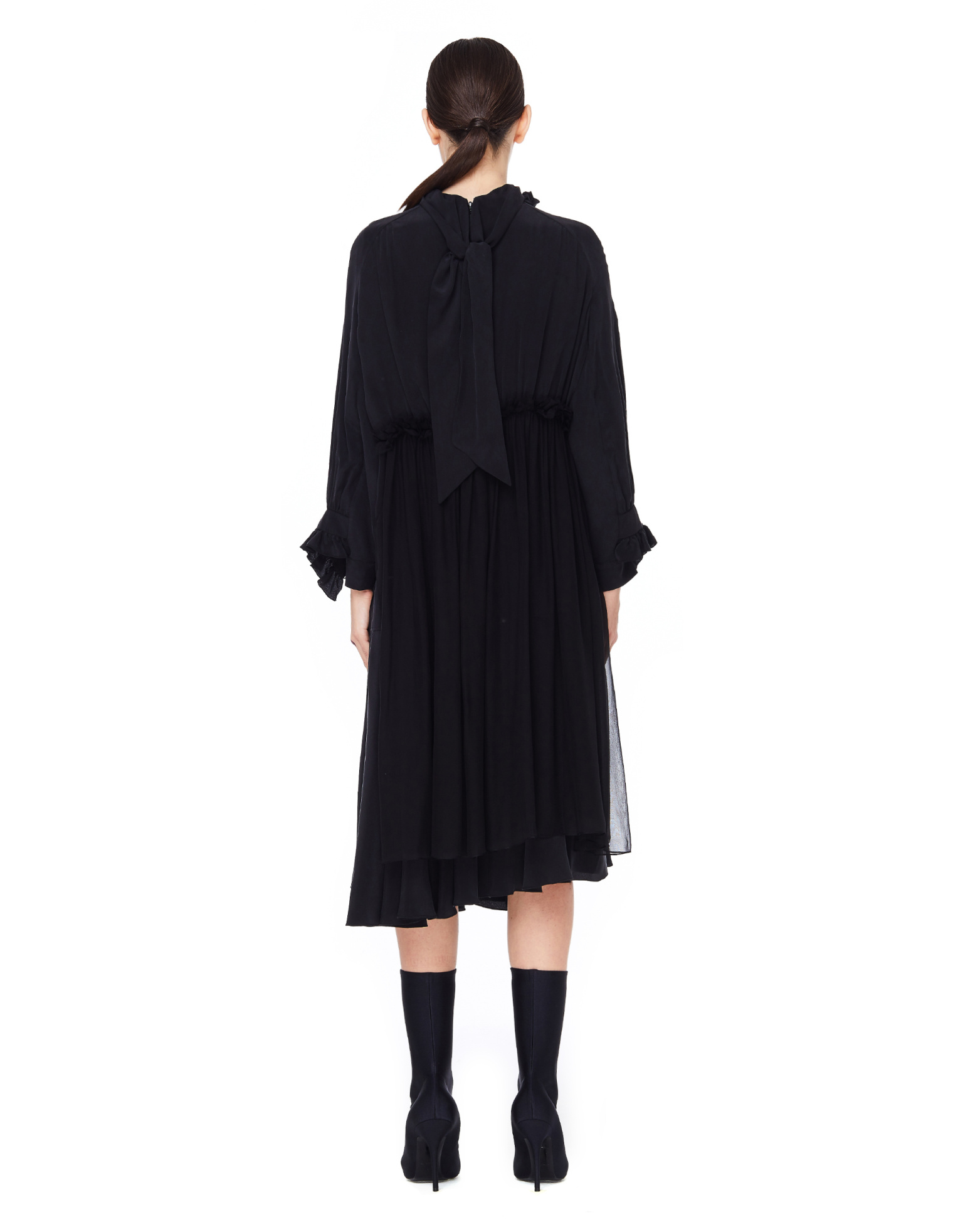 Balenciaga Шелковое платье с драпировками