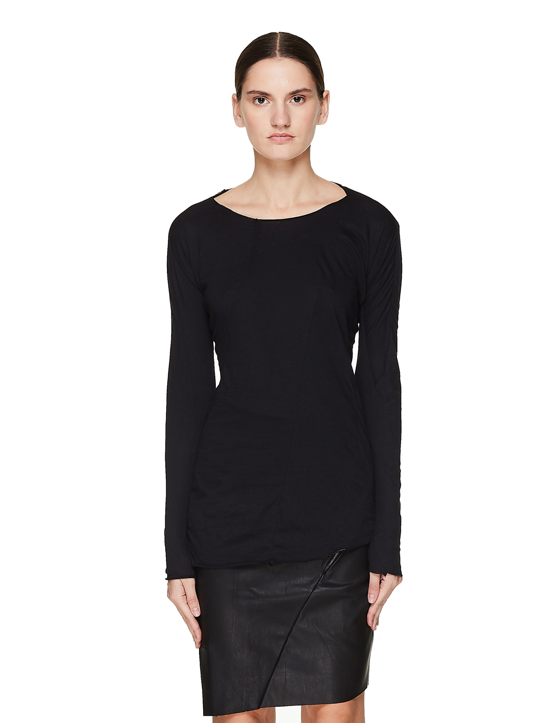 Leon Emanuel Blanck Black Cotton & Cashmere L/S T-Shirt