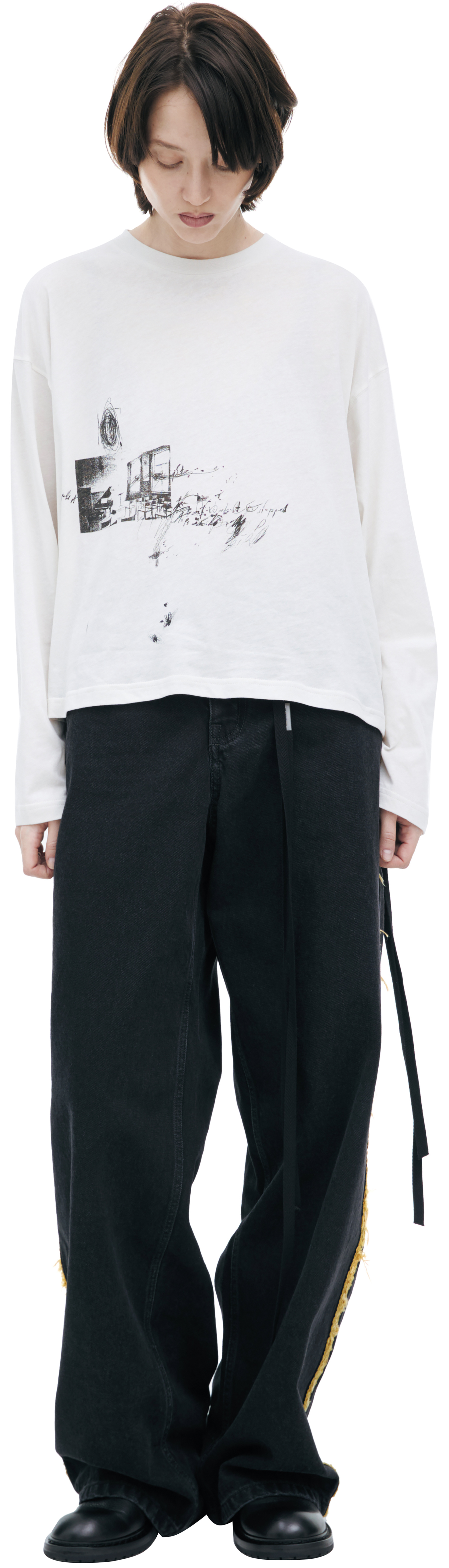 Ann Demeulemeester Longлоsleeve shirt with an abstract print