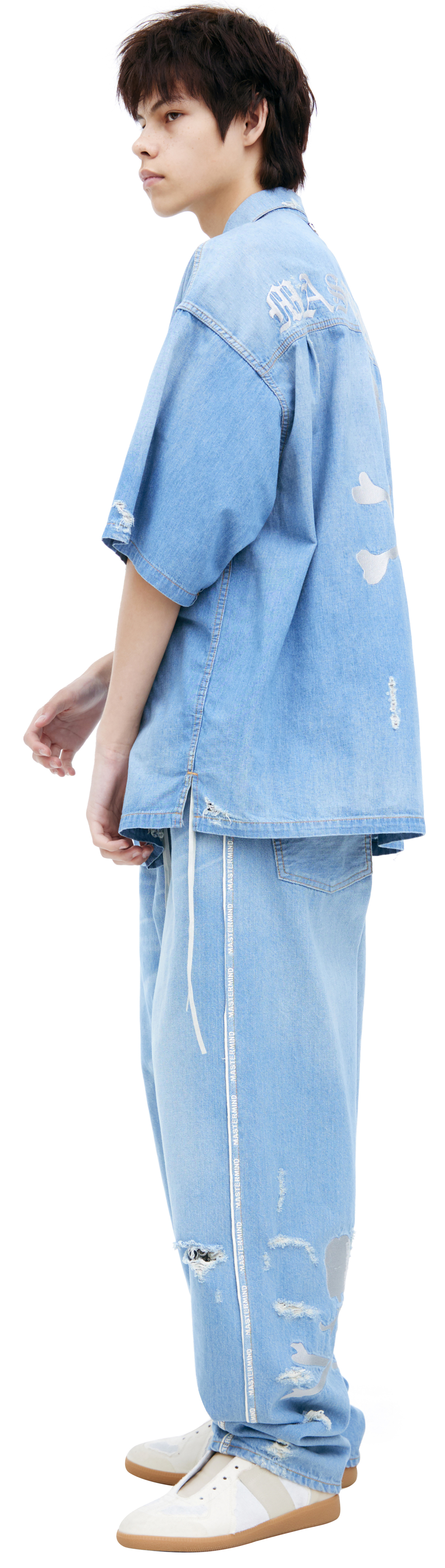 Mastermind WORLD Short sleeve denim shirt