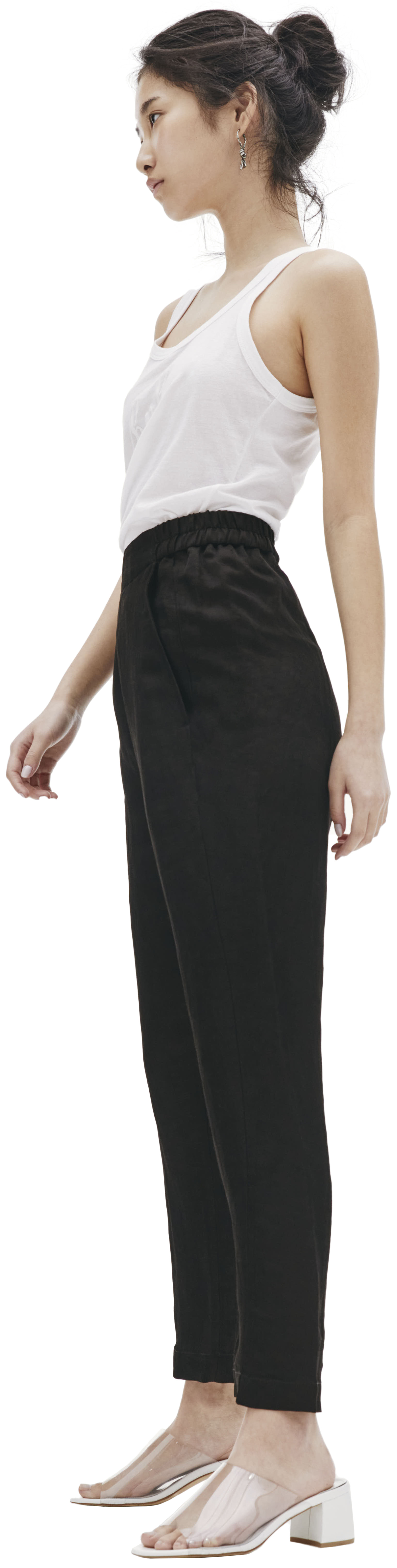 Ann Demeulemeester Black Linen Trousers