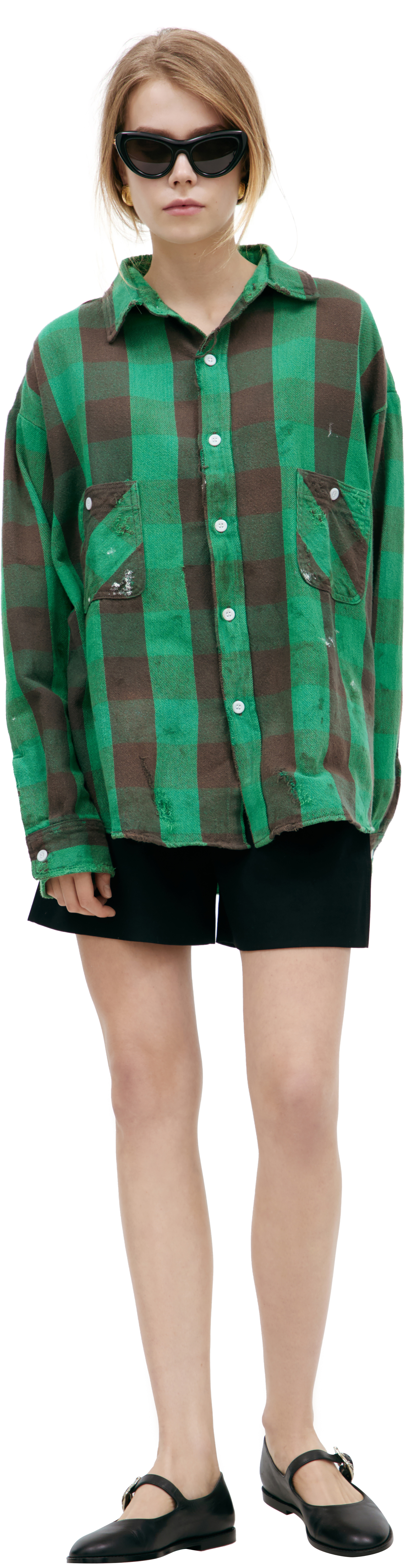 Saint Mxxxxxx Oversize plaid shirt