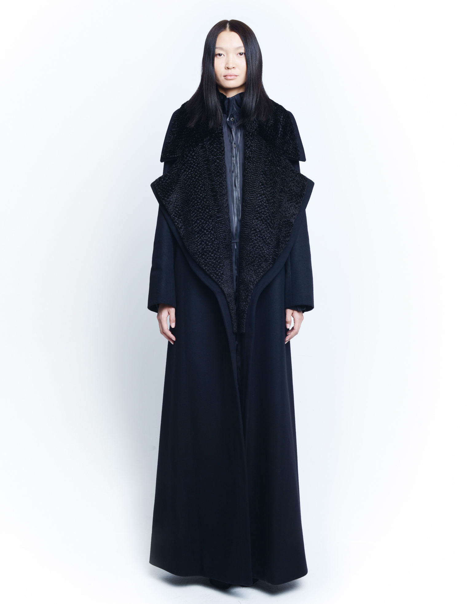 Ann Demeulemeester Длинное пальто на поясе