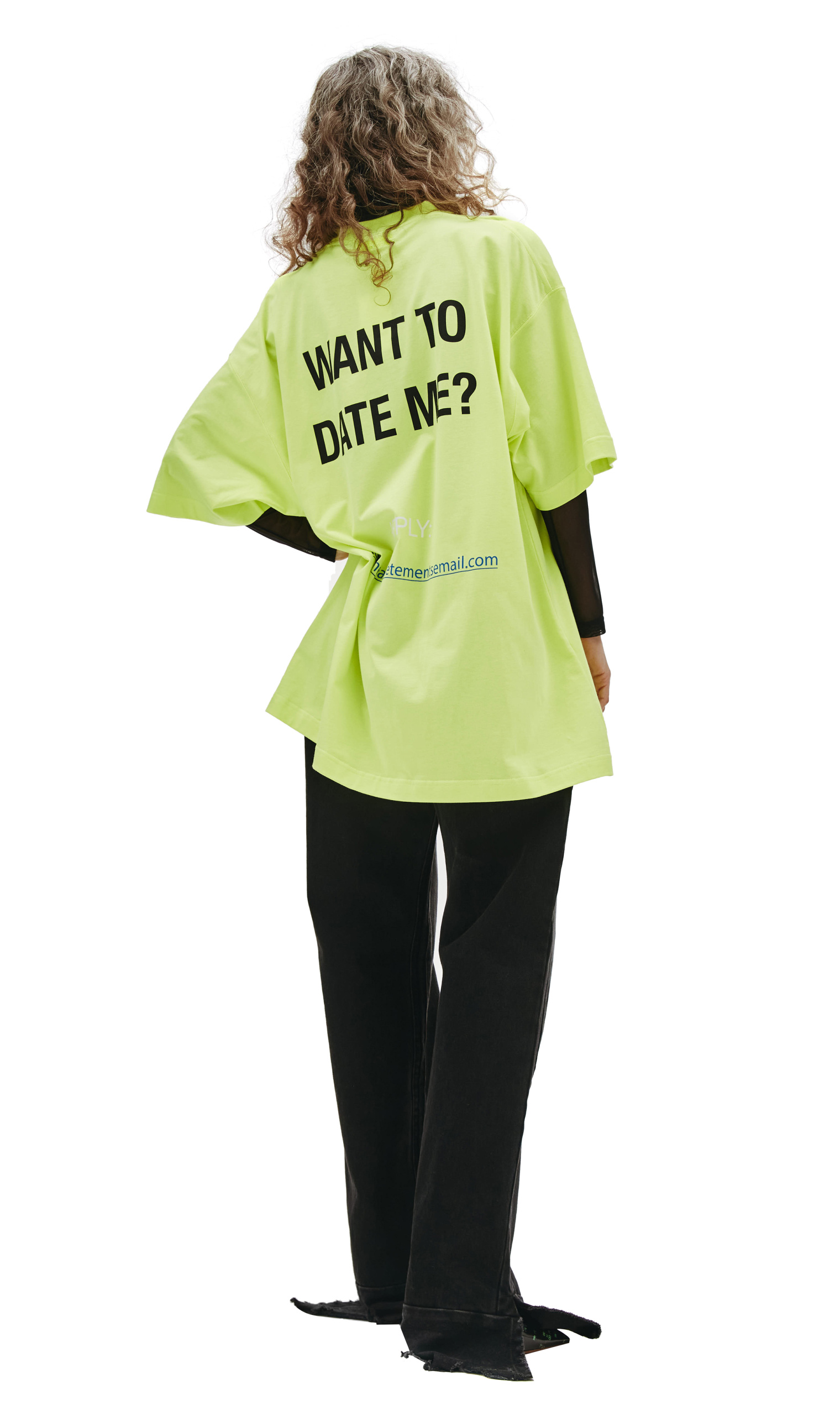 VETEMENTS Neon Oversized t-shirt with print