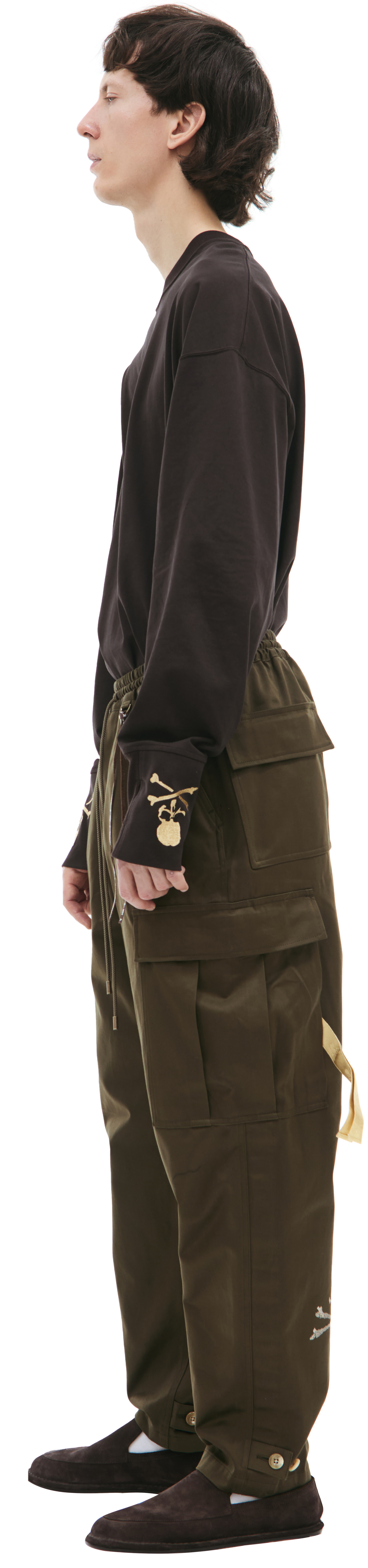 Mastermind WORLD Cargo trousers with ribbons on the pockets