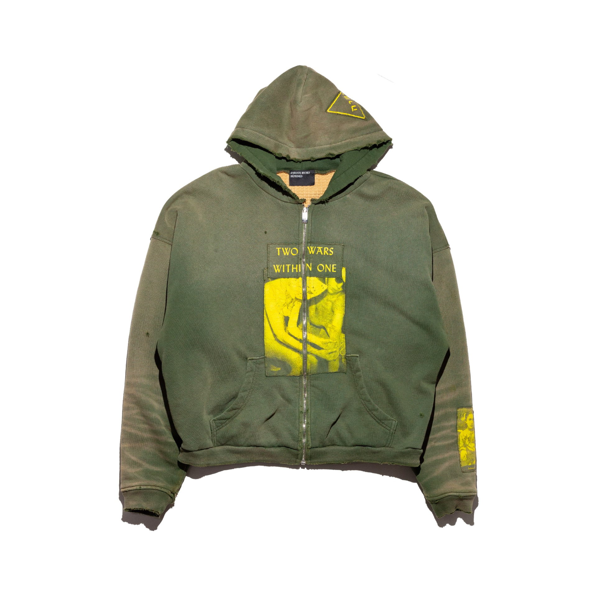 Enfants Riches Déprimés Khaki zippered hoodie