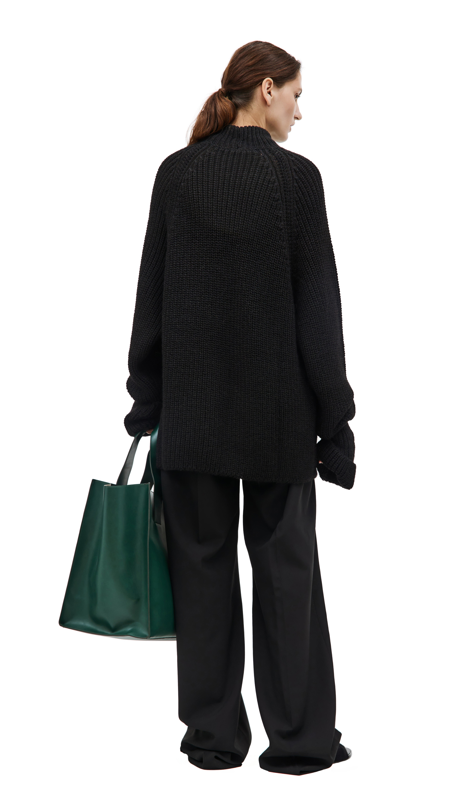 QUIRA Black oversized sweater