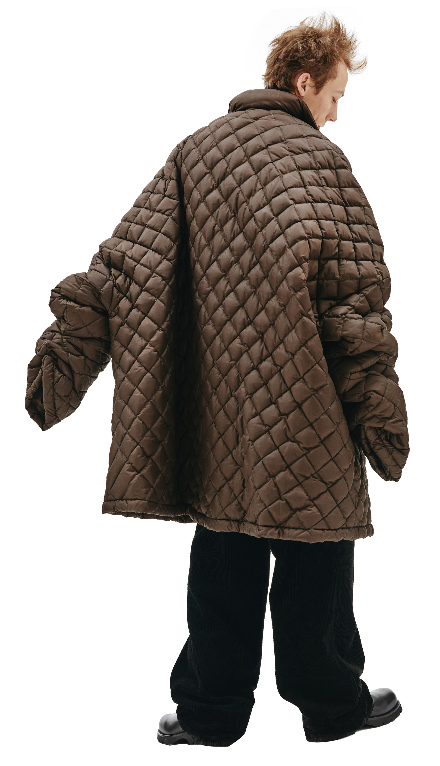 Raf Simons Oversized quilted jacket in brown