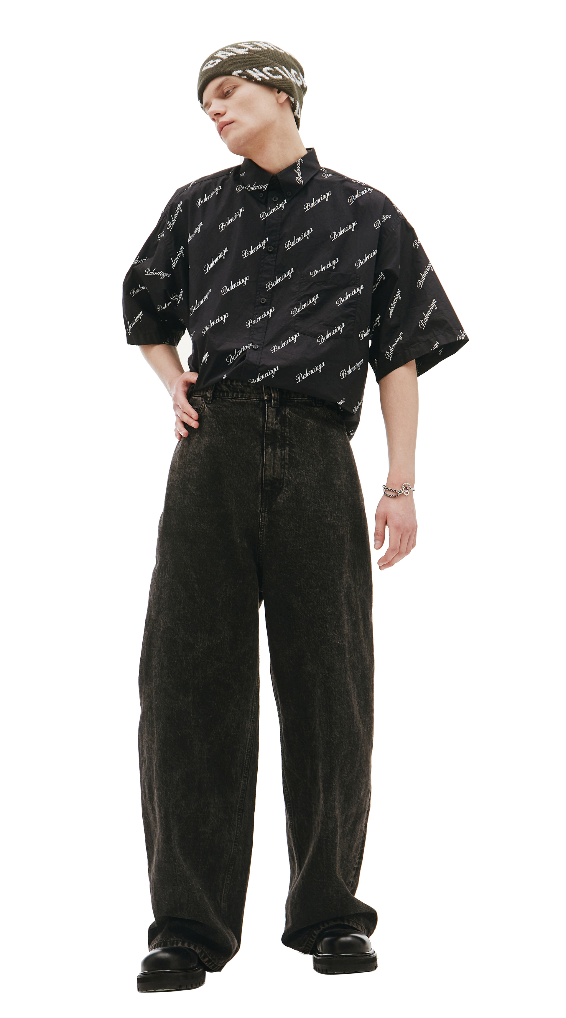 Balenciaga Black Wide Jeans