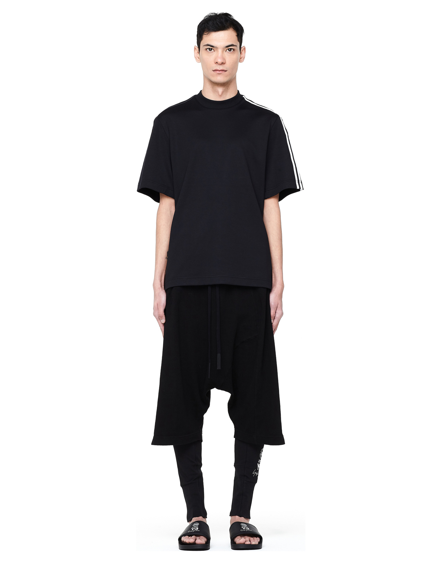 Y-3 Хлопковые леггинсы с принтом