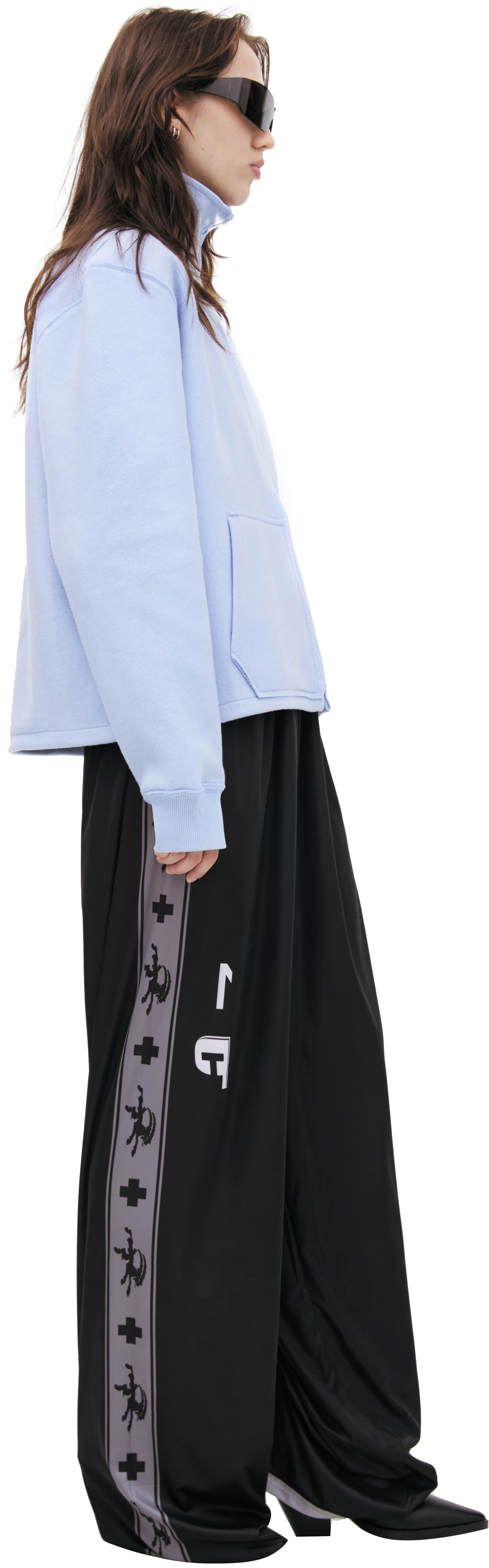 PROTOTYPES Fleece jacket with rhinestones