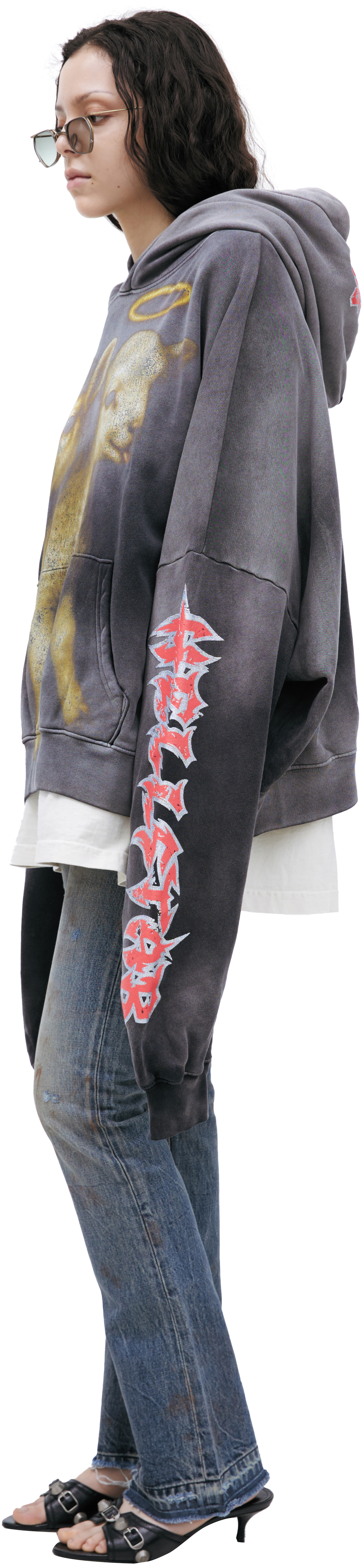 Hellstar Grey printed hoodie