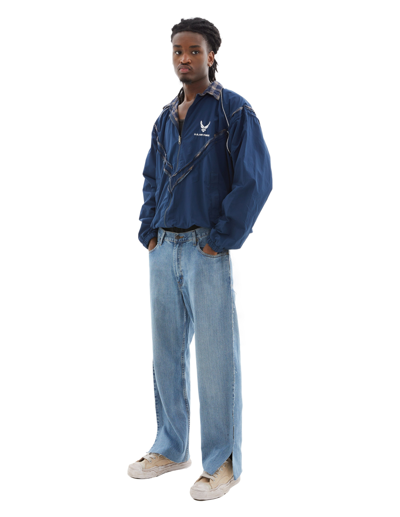 Buy PROTOTYPES women outline vintage denim jeans for $315 online 
