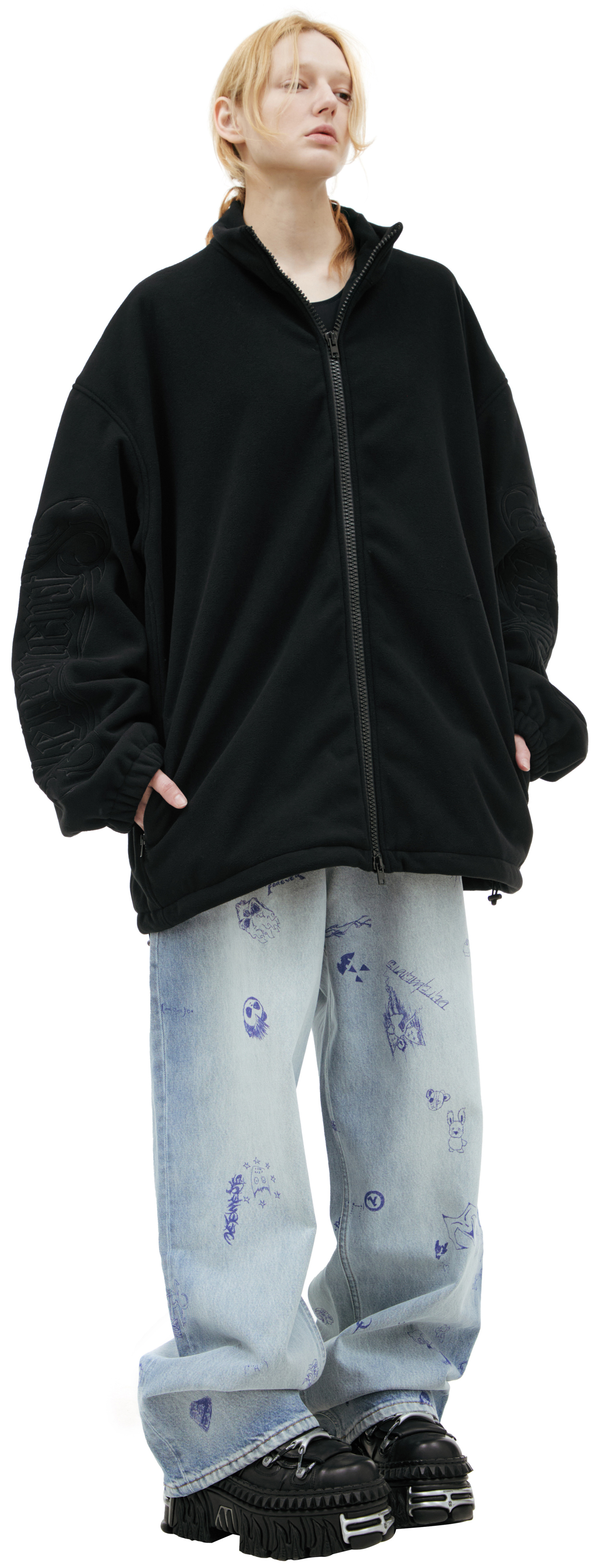 VETEMENTS Logo fleece jacket