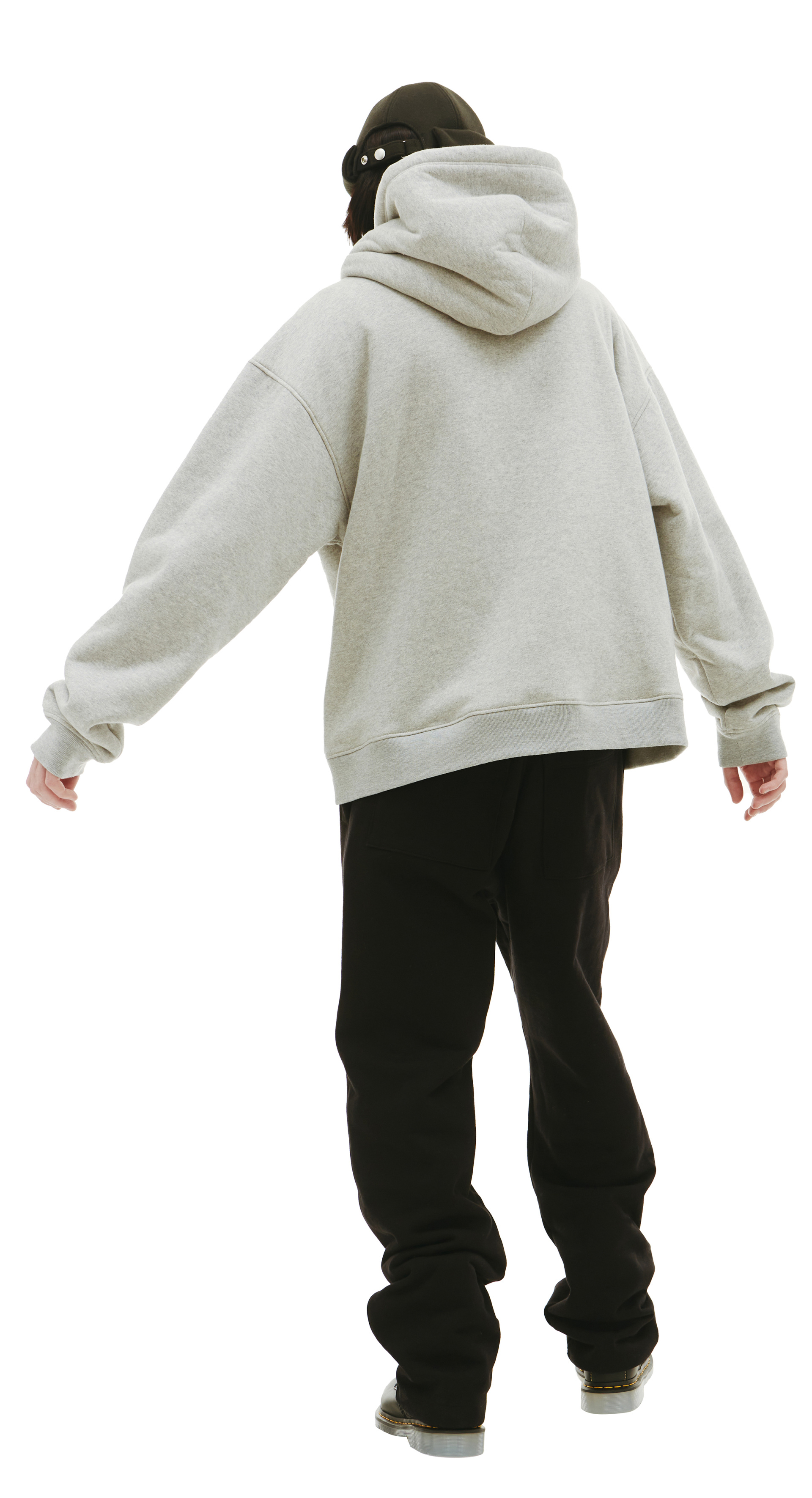 Nahmias Grey shearling hoodie