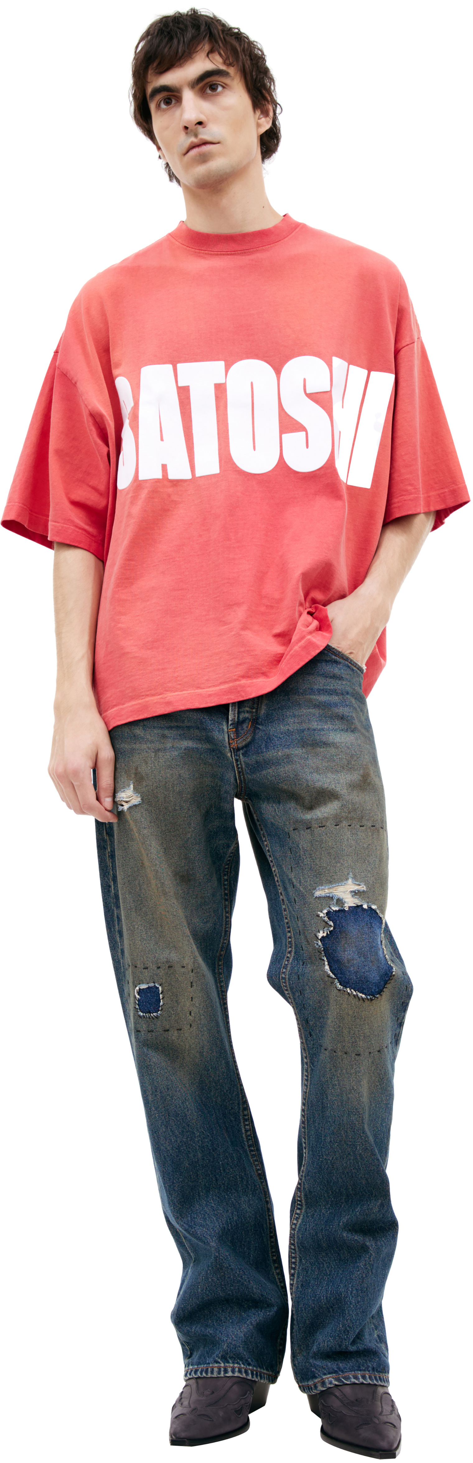 Satoshi Nakamoto Red T-shirt with logo