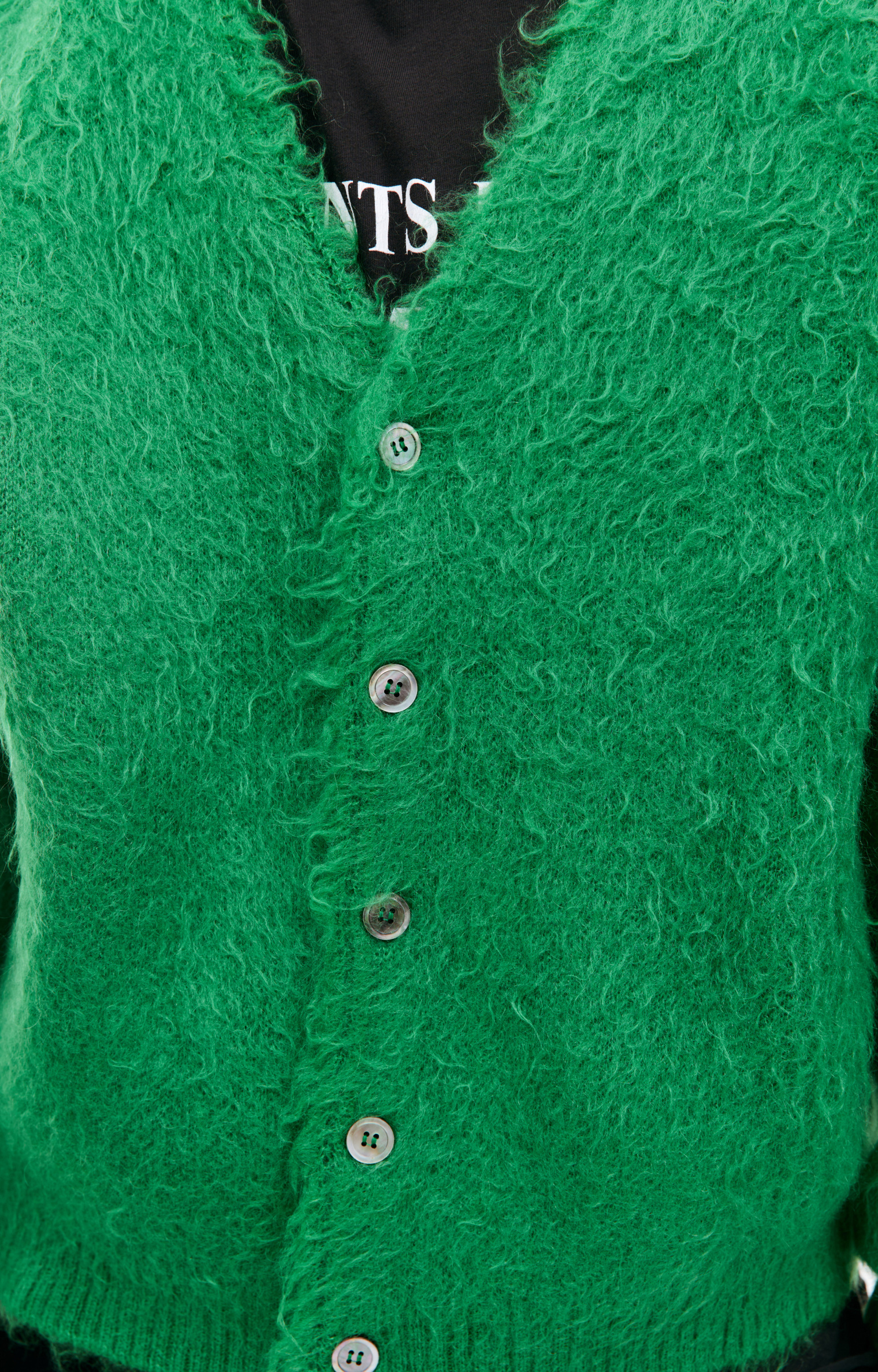 Saint Michael Green mohair cardigan