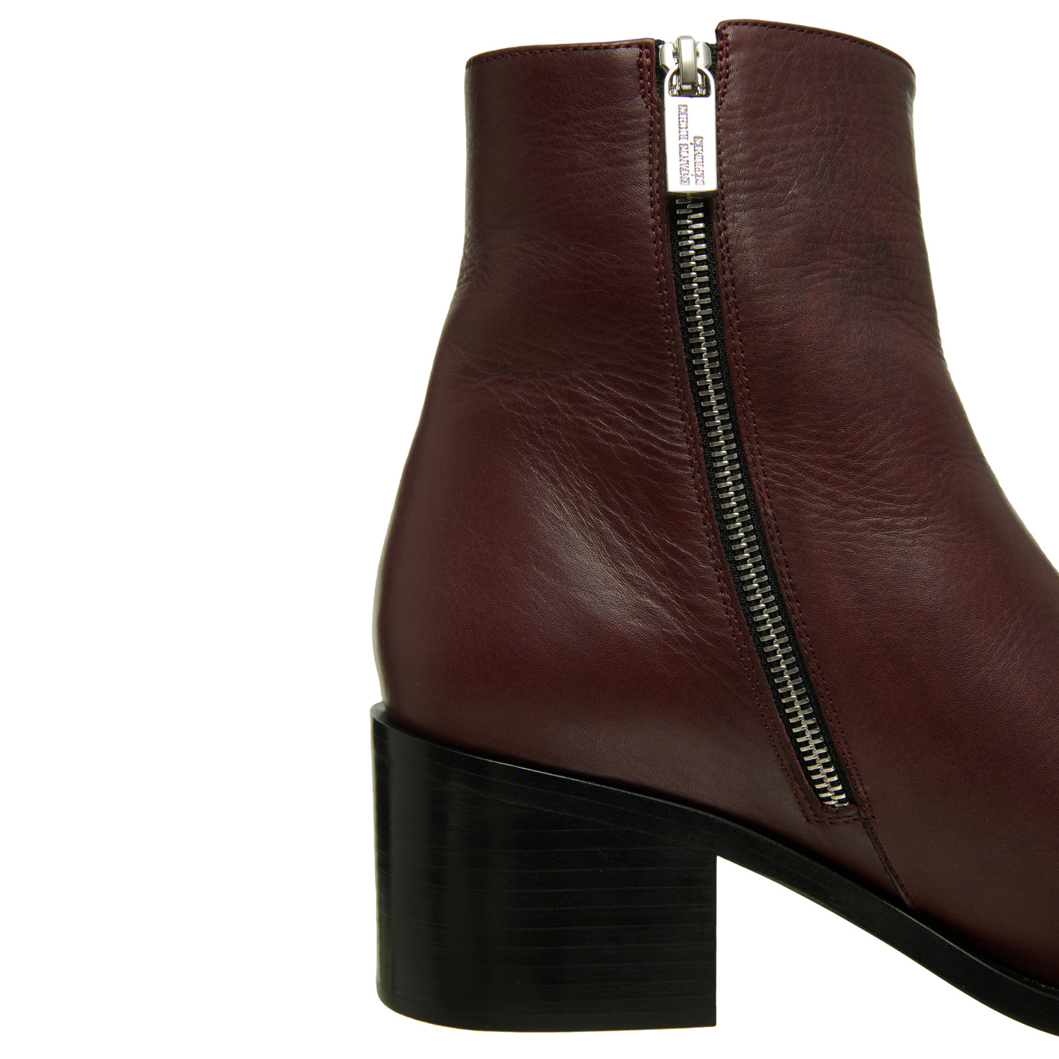 Enfants Riches Deprimes Burgundy leather ankle boots