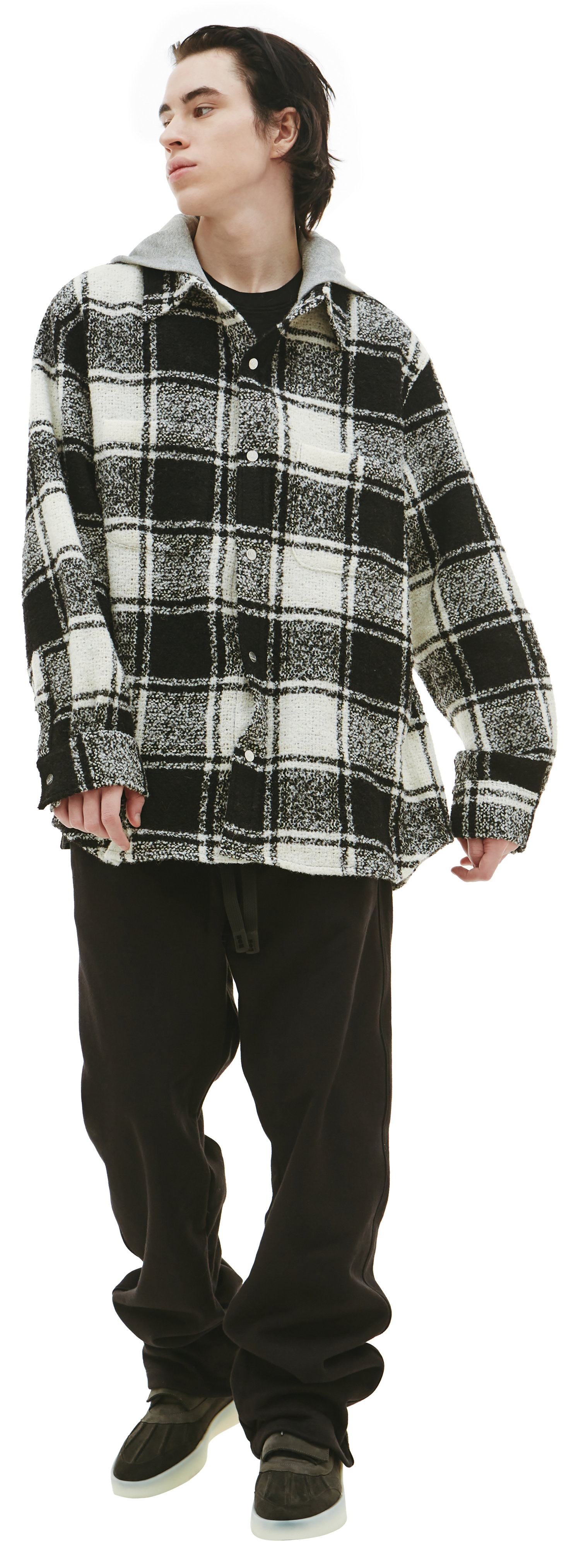 Nahmias Flannel shirt with hooded