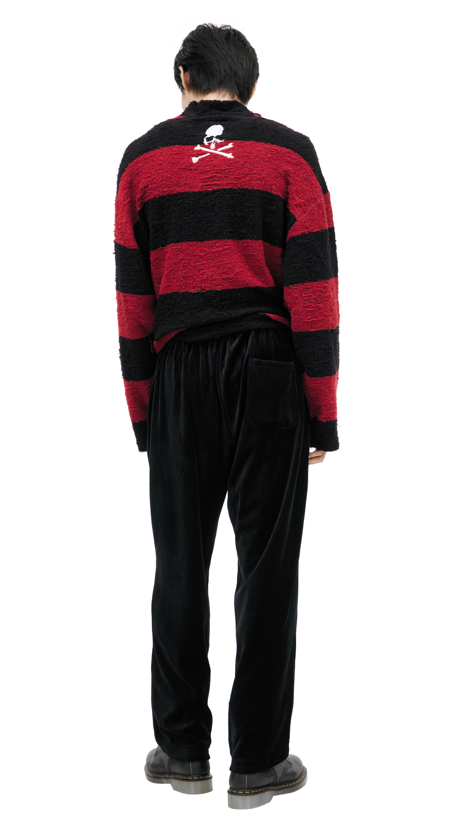 Mastermind WORLD Velour trousers with logo