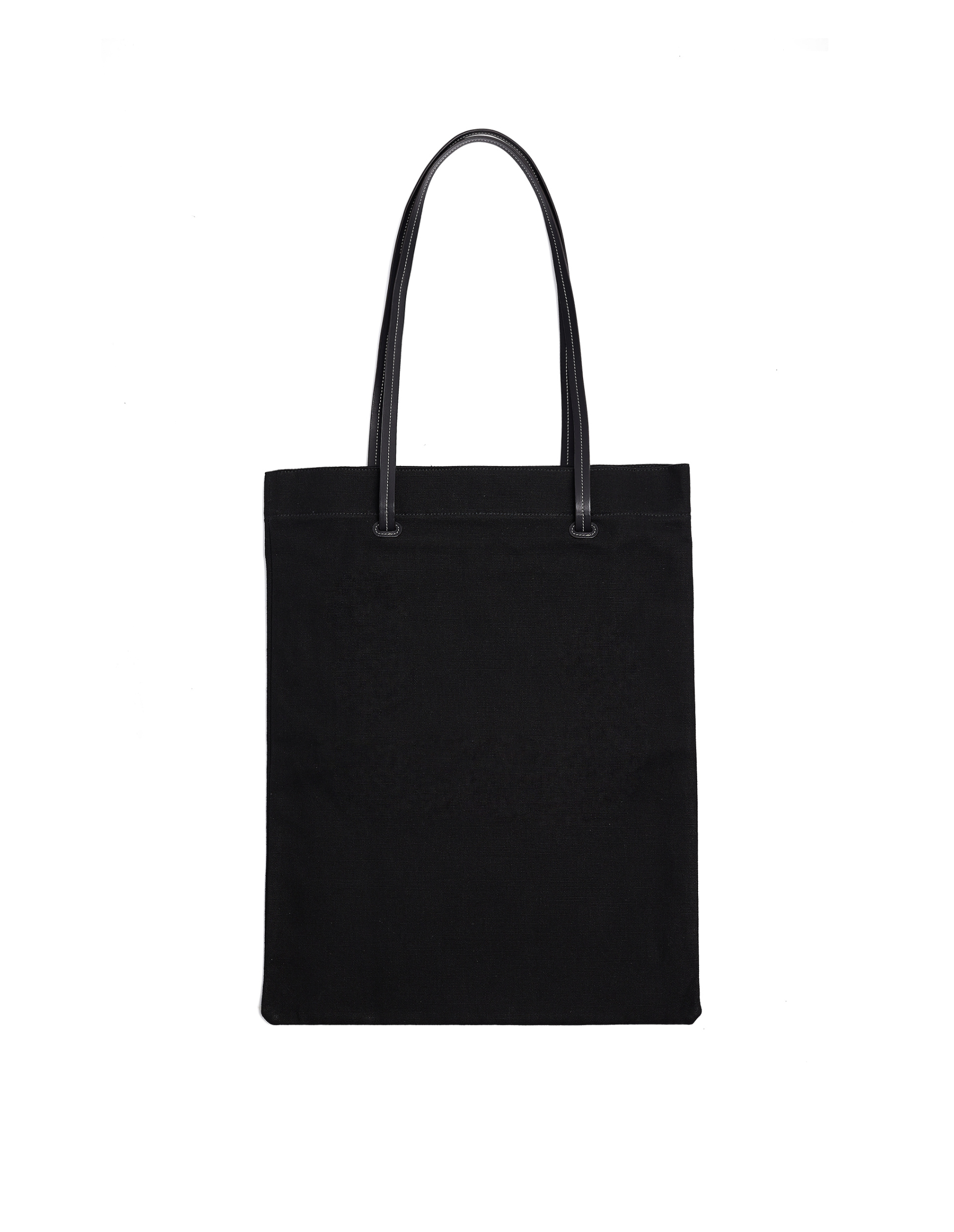 Jil Sander Black Cotton & Linen Bag