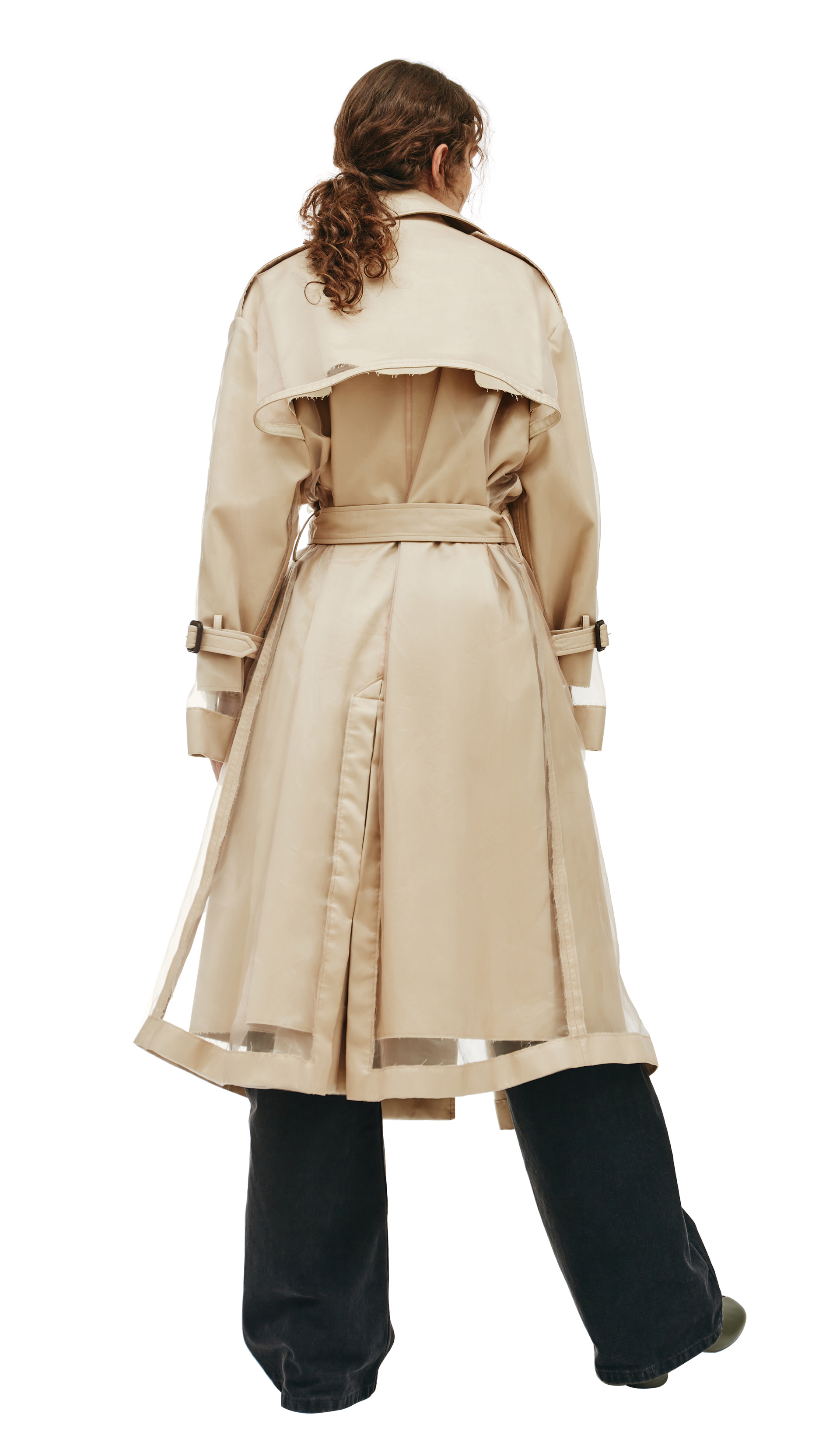 Maison Margiela Transparent Beige Trench Coat