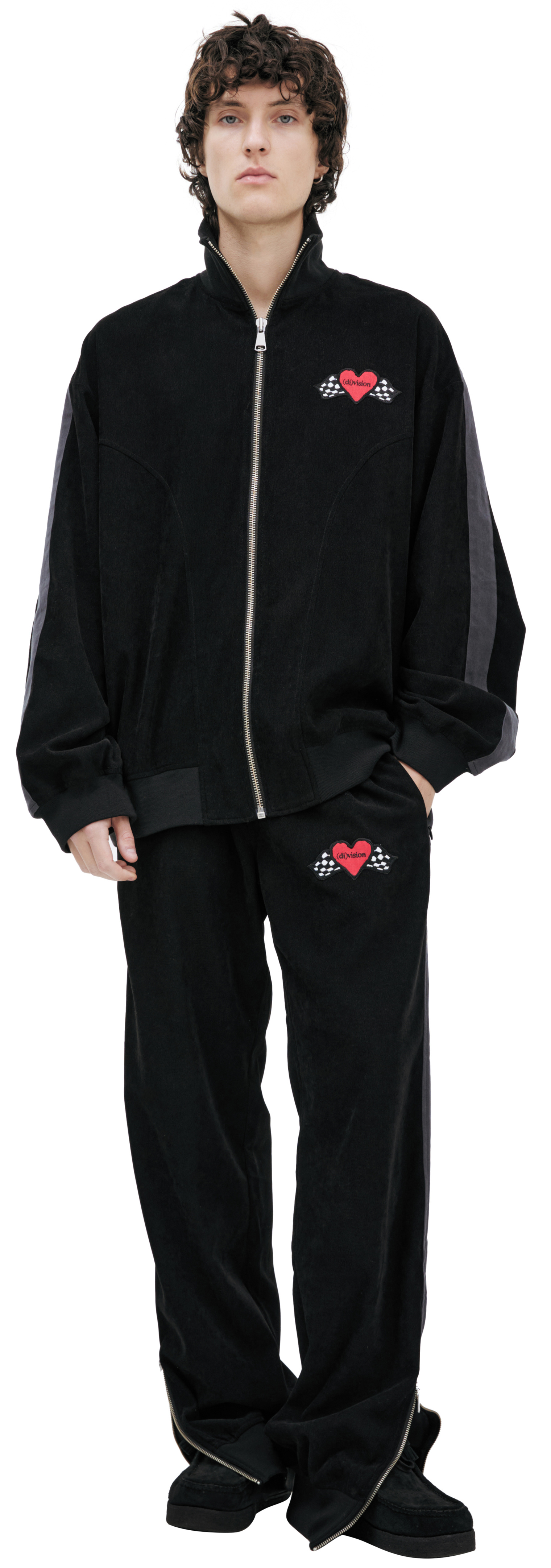 (di)vision Black hoodie with logo