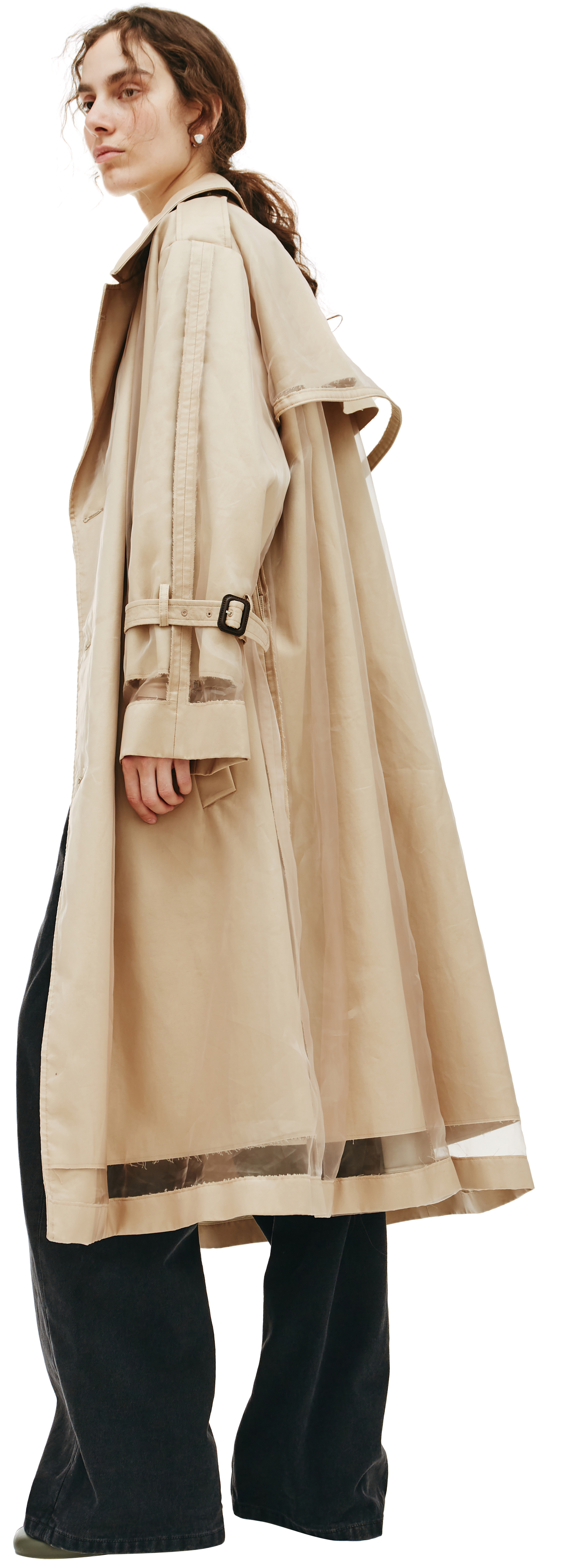 Maison Margiela Transparent Beige Trench Coat