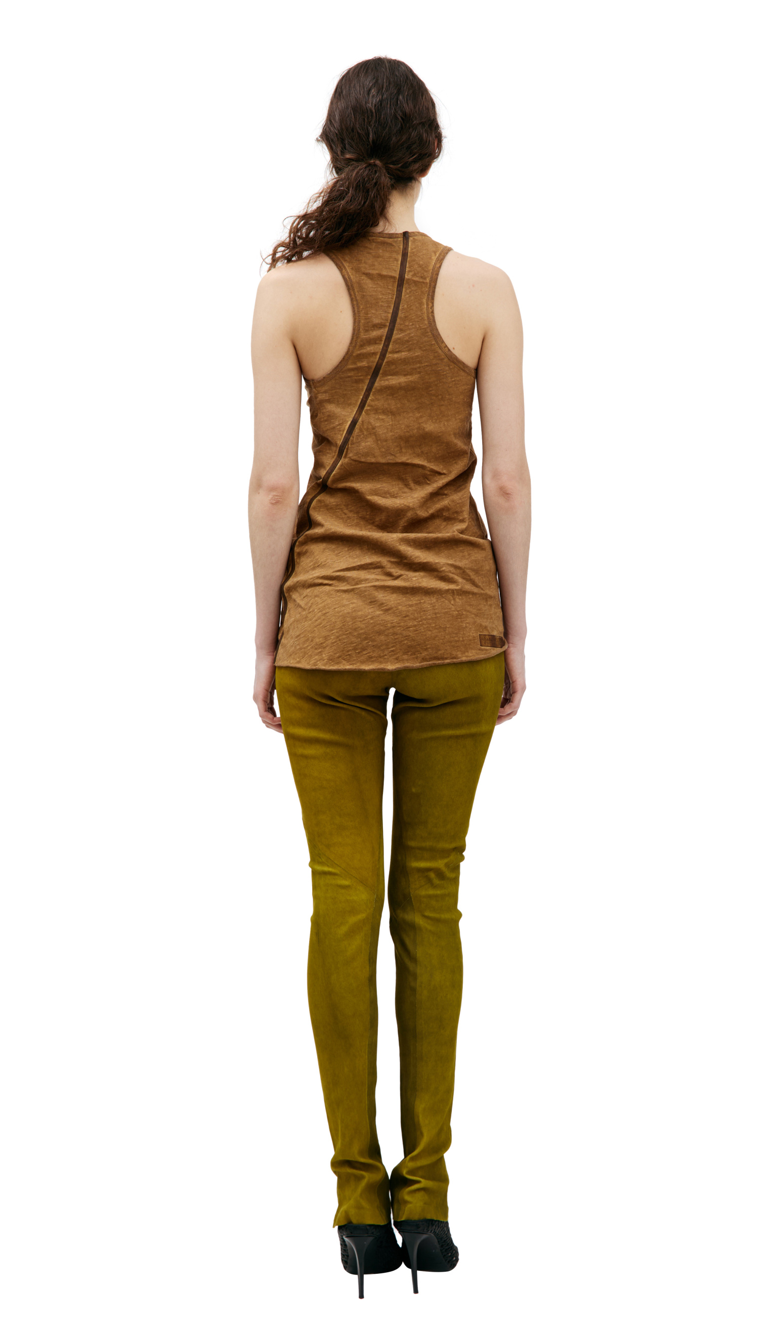 Isaac Sellam Cotton and Leather Tank Top