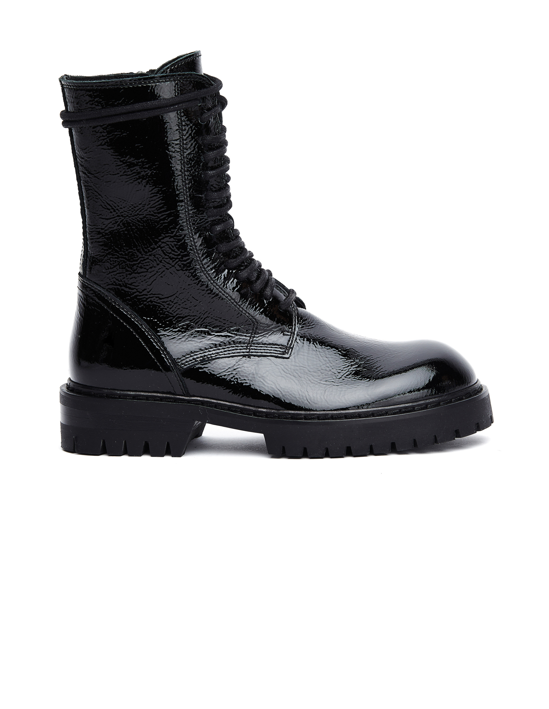 Ann Demeulemeester Black Patent Leather Boots