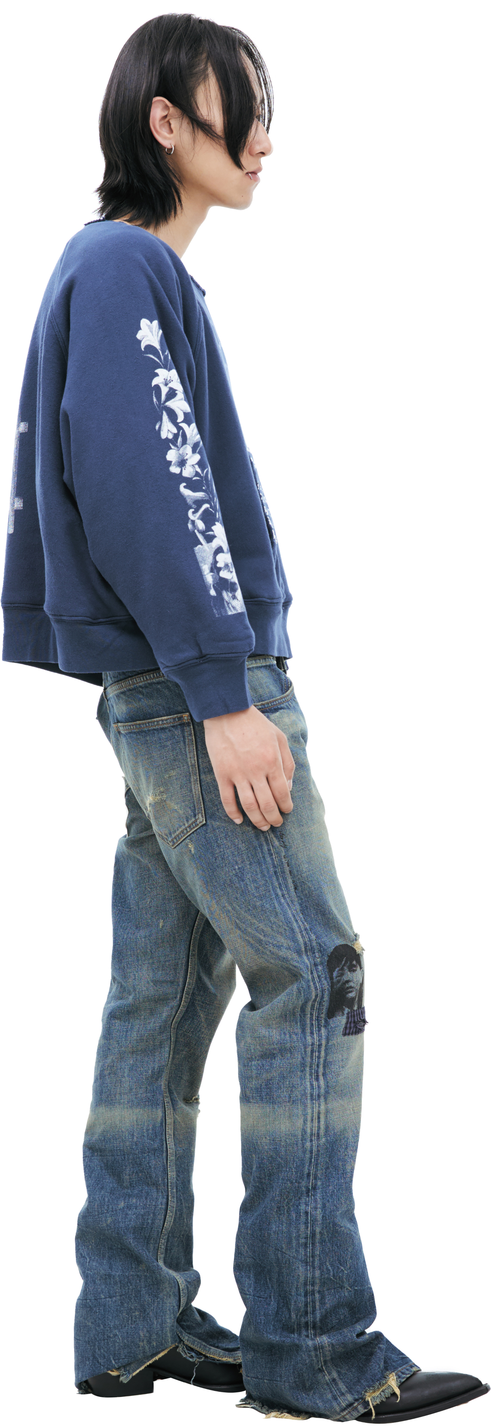 Enfants Riches Déprimés Blue printed sweatshirt