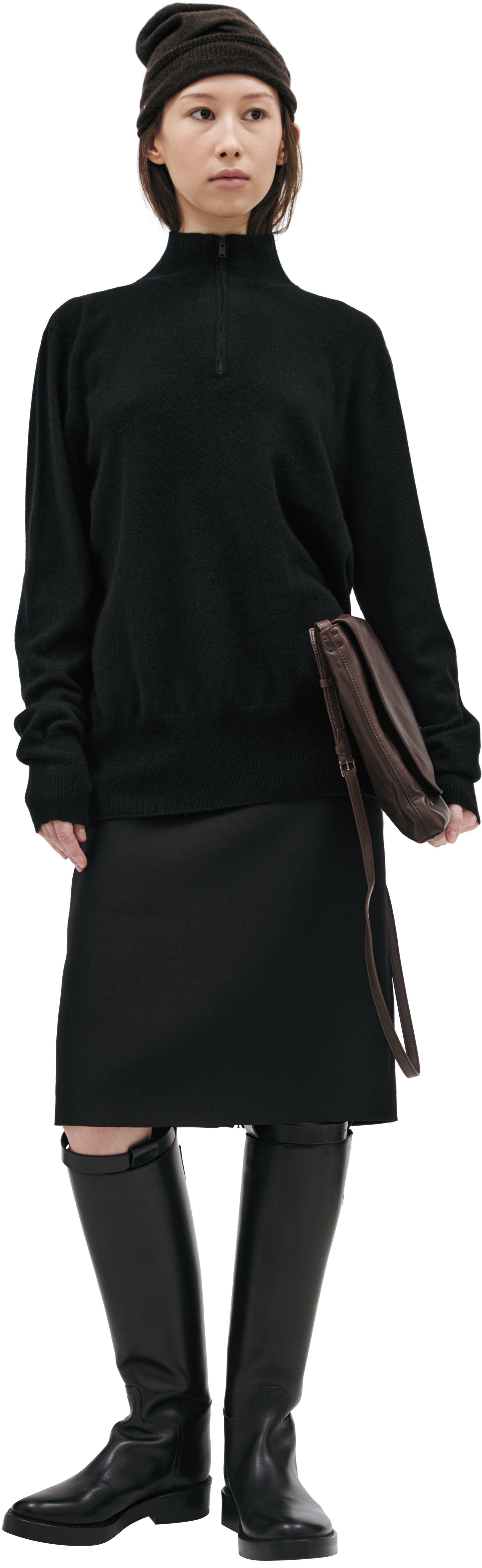 The Row Black cashmere sweater