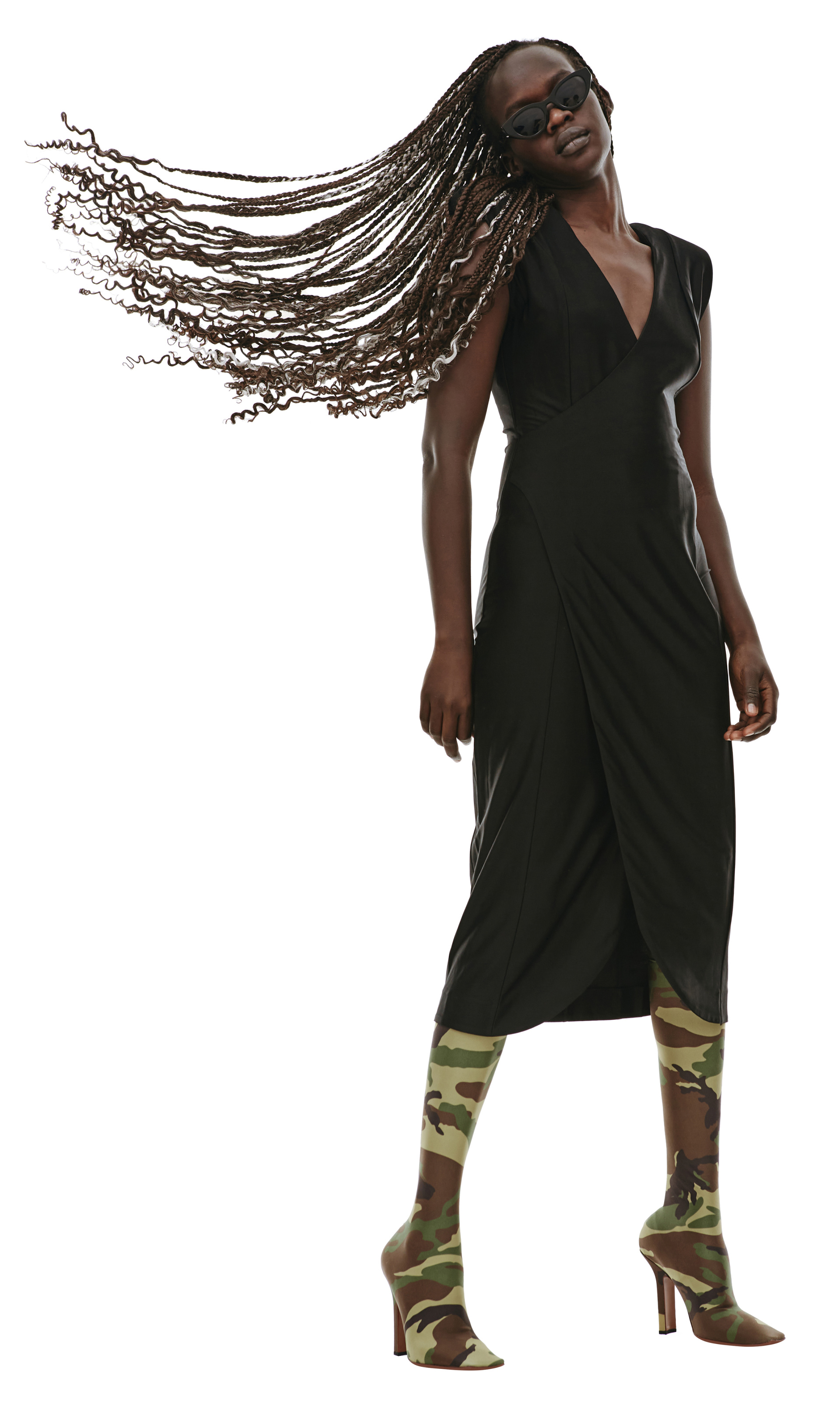 VETEMENTS V-Neck Midi Dress