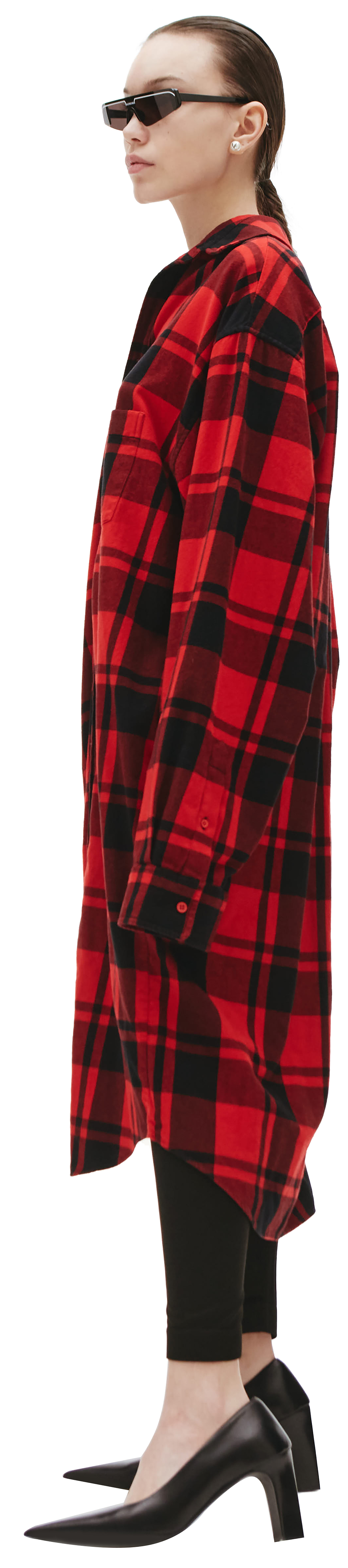 Balenciaga Twisted plaid shirt