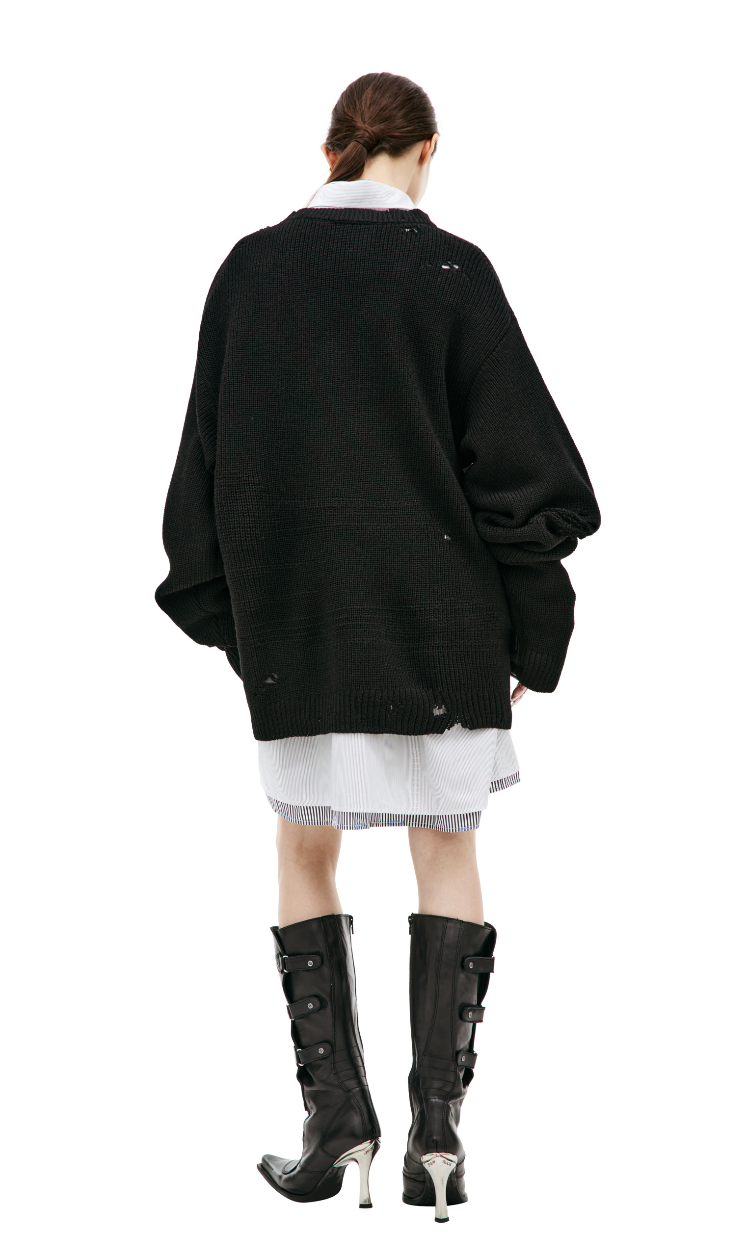 VETEMENTS Ripped wool sweater