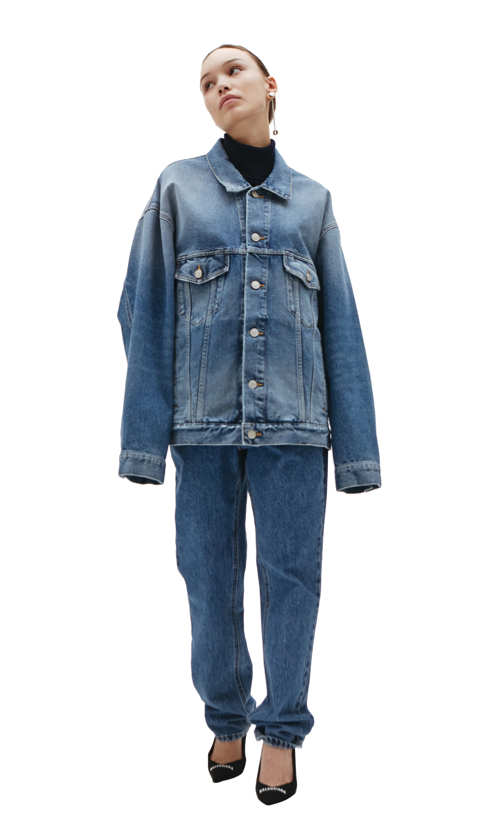 Balenciaga Bebe Denim Jacket Strass