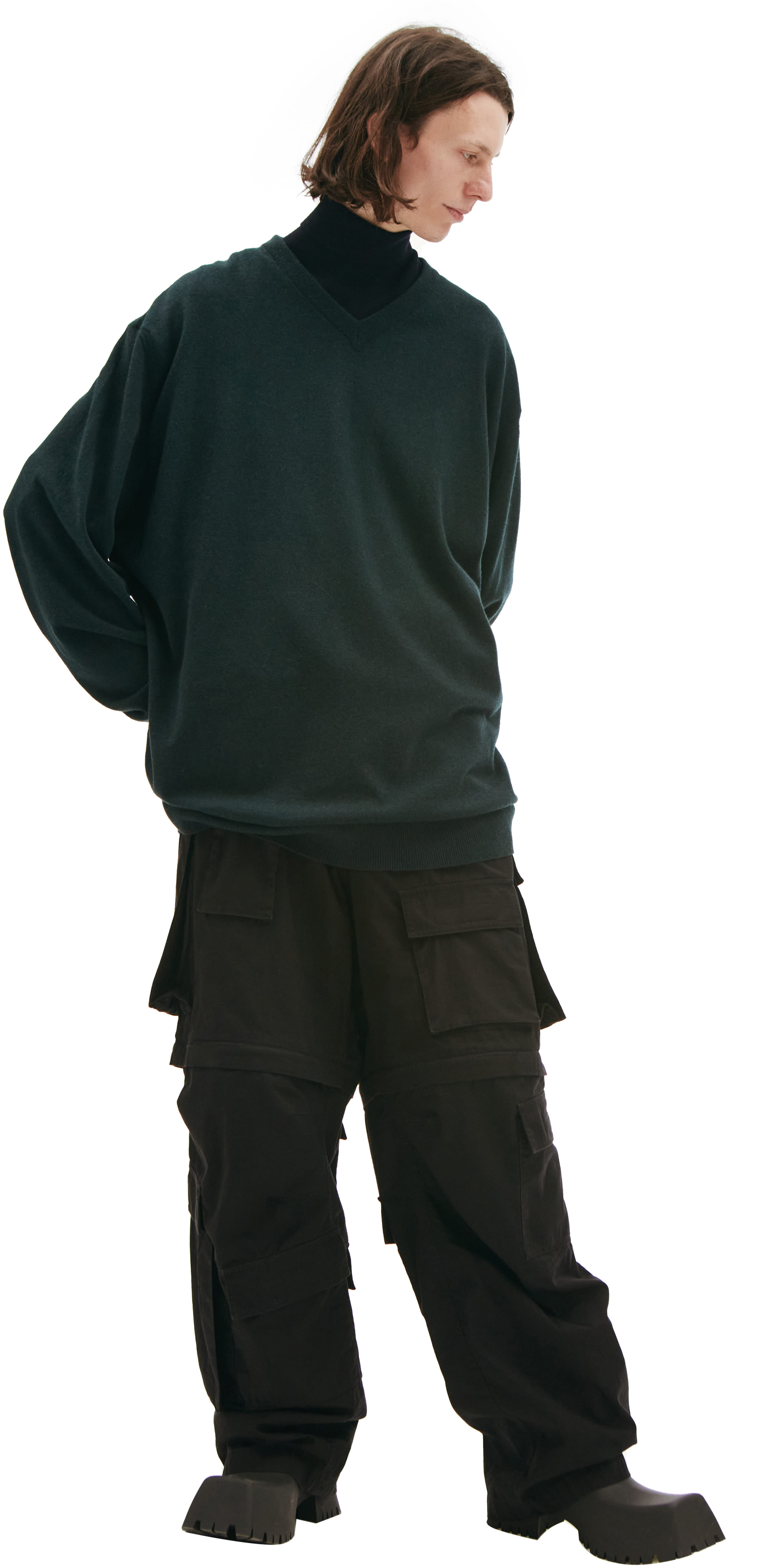 Balenciaga Oversized Cashmere V-Neck