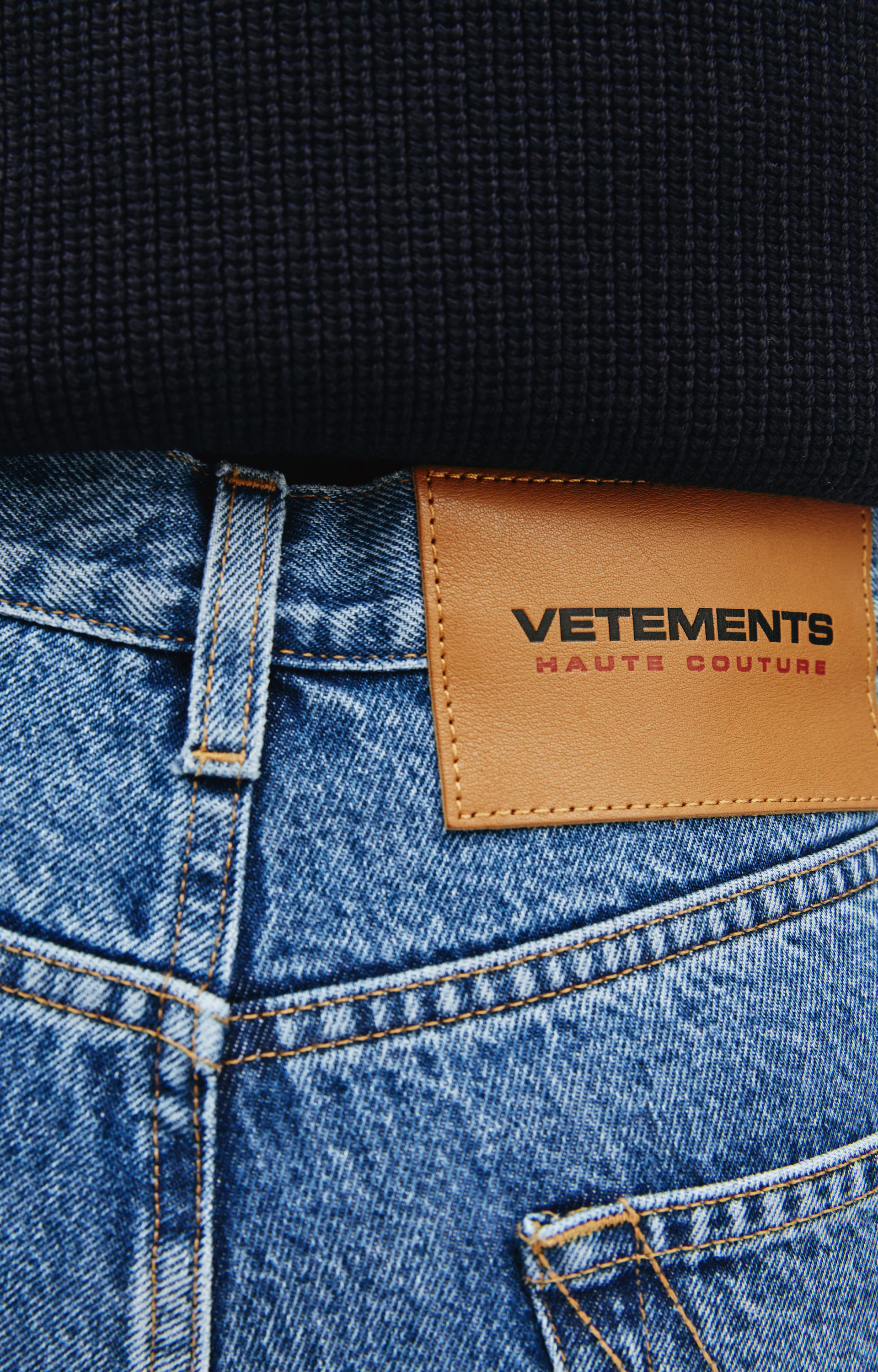 VETEMENTS Blue skinny jeans