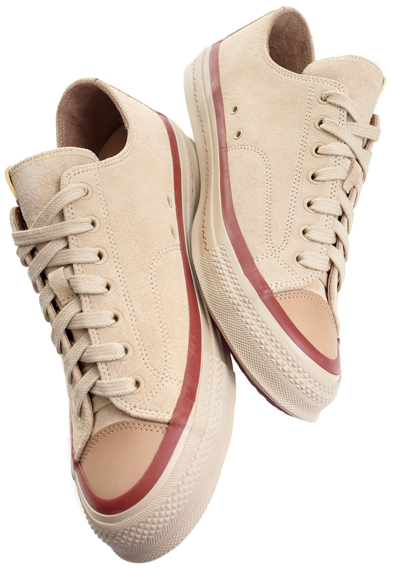 Buy visvim men beige skagway lo suede sneakers for $935 online on 
