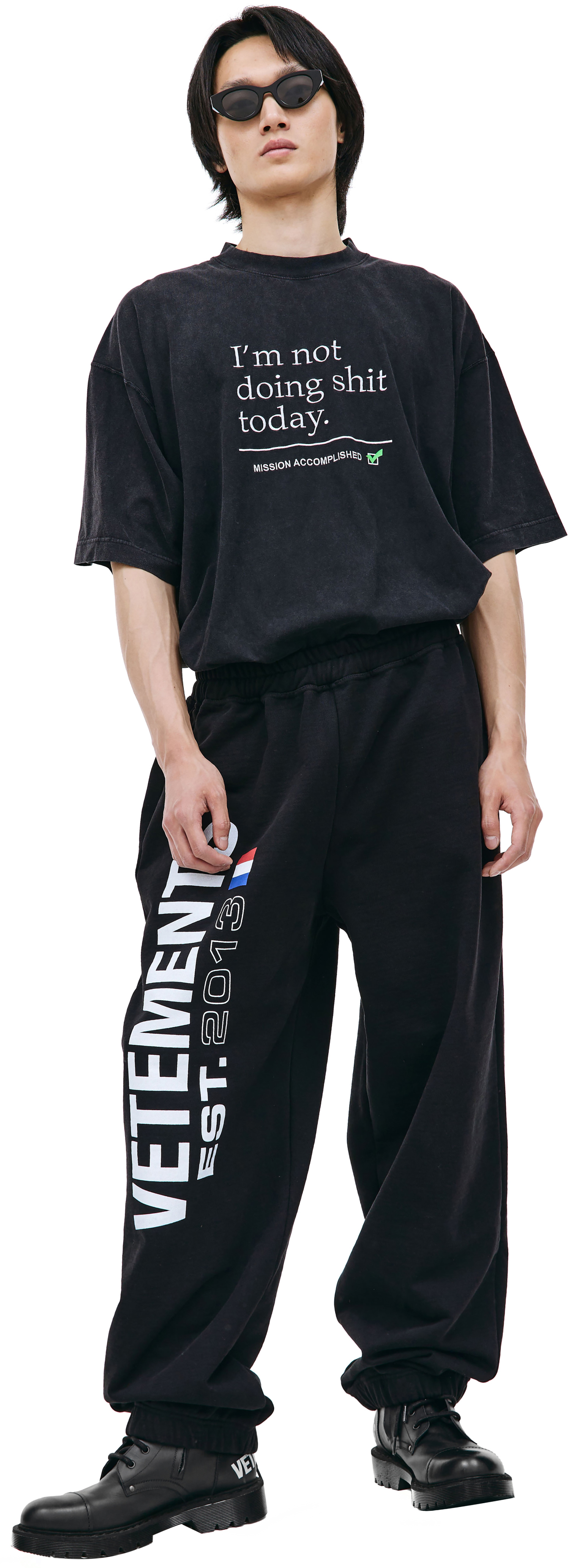 VETEMENTS Flag sweatpants