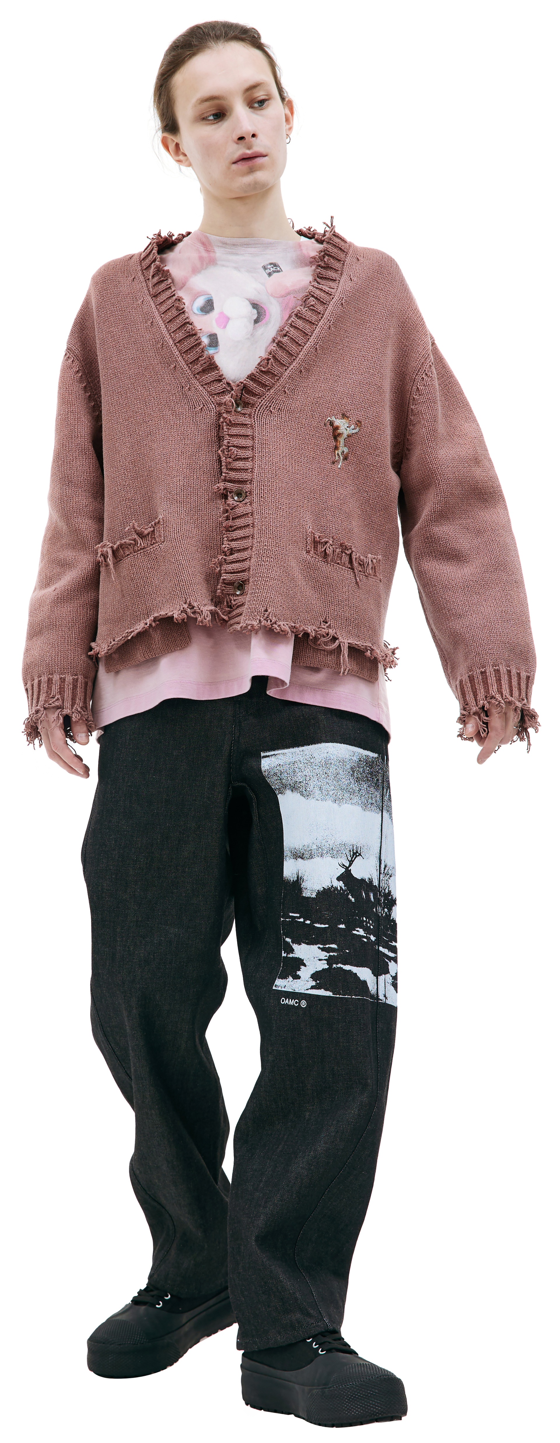 Doublet Brown cotton cardigan