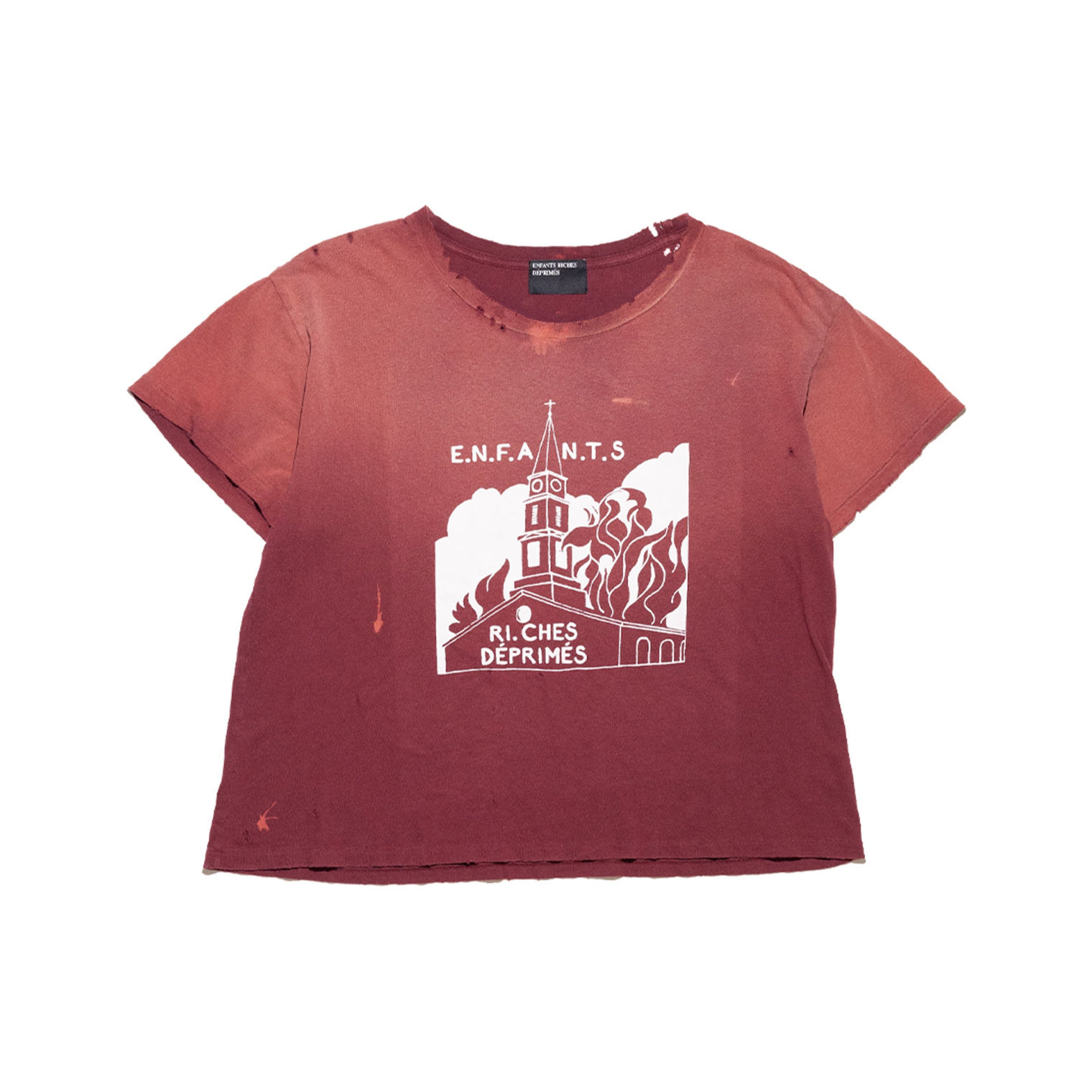 Enfants Riches Deprimes Burning Church T-shirt