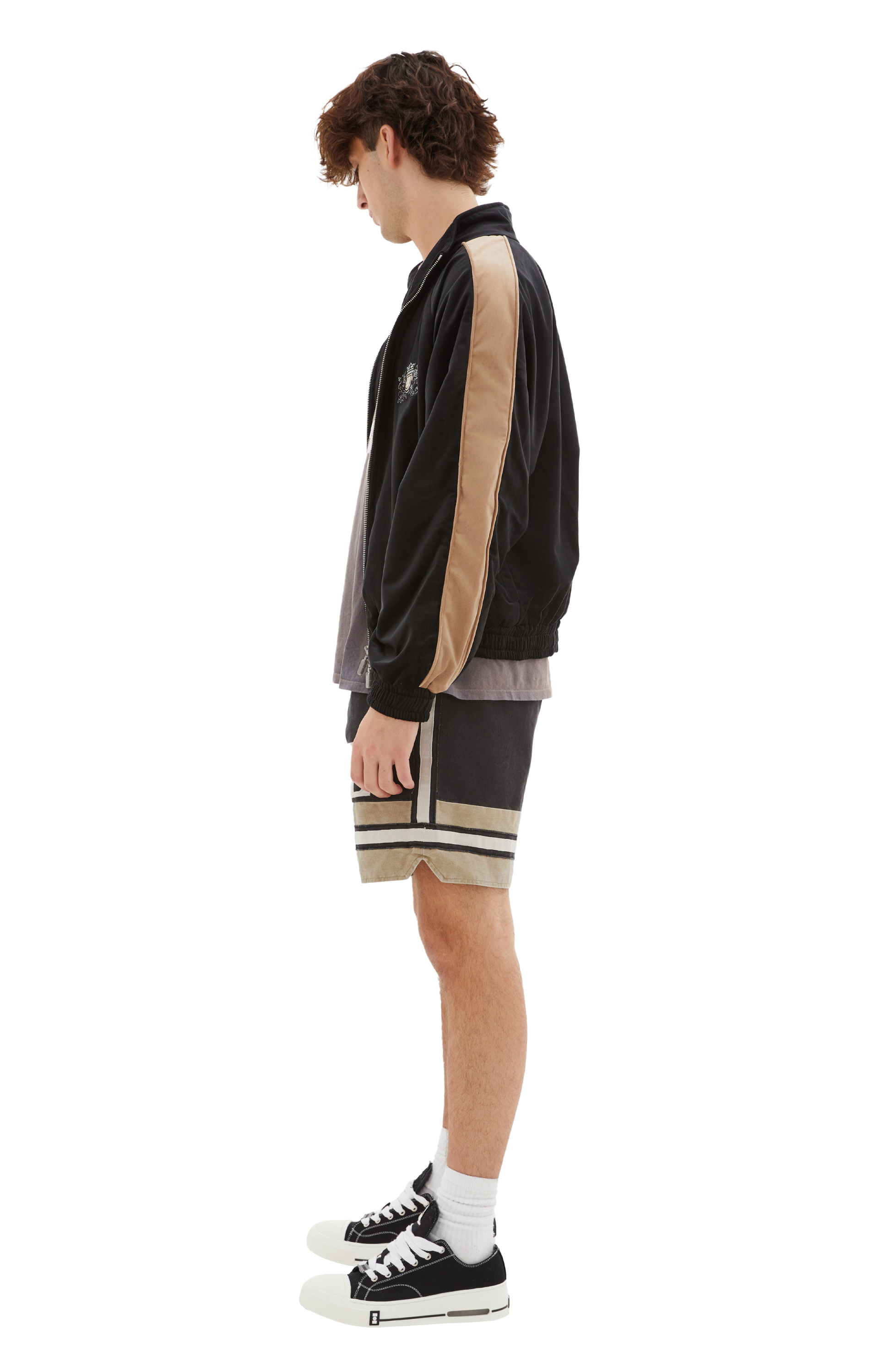 RHUDE Black jacket with stripes