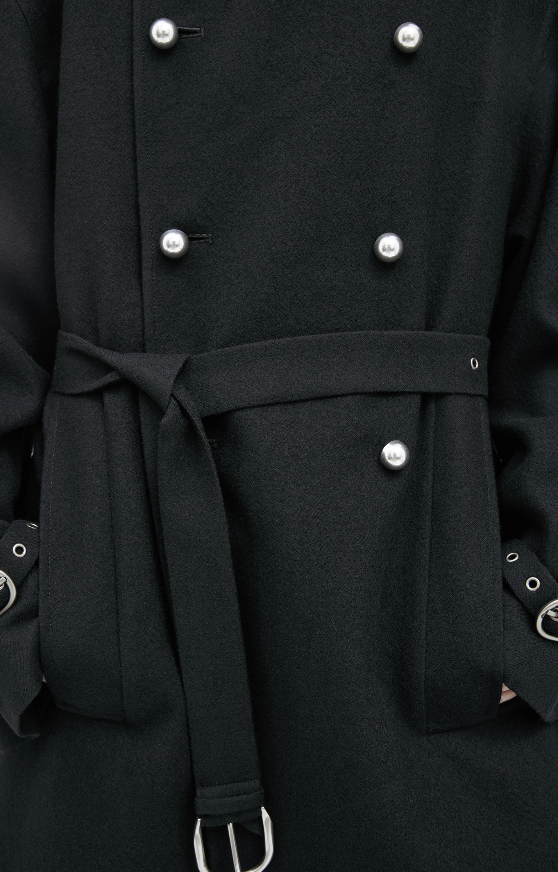 Ann Demeulemeester Wool coat with slit pockets